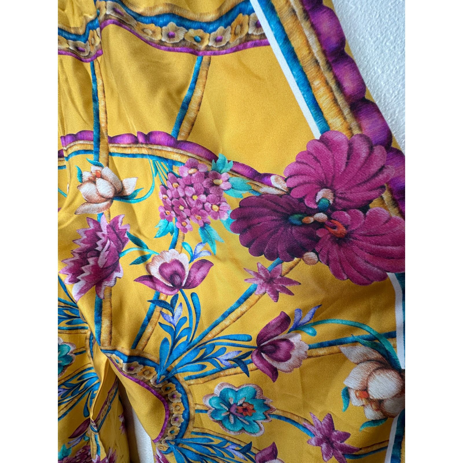 La DoubleJ La DoubleJ Yellow Multi-Color Printed Silk Palazzo Pant XL Size 36" / US 14 / IT 50 - 11 Thumbnail