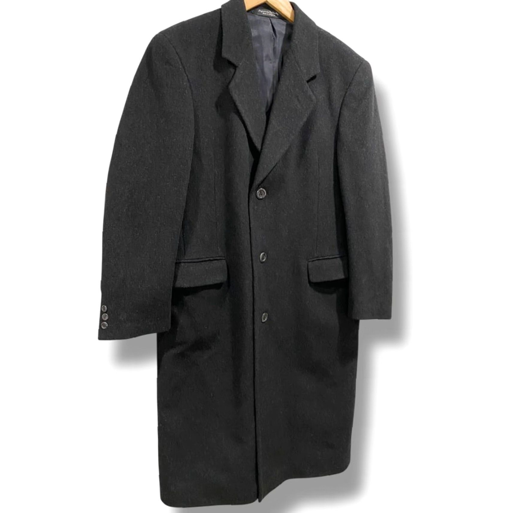Vintage VINTAGE Silver Cloud Overcoat Mens Size 38R Black Cashmere Blend Size US XXS / EU 40 - 3 Thumbnail