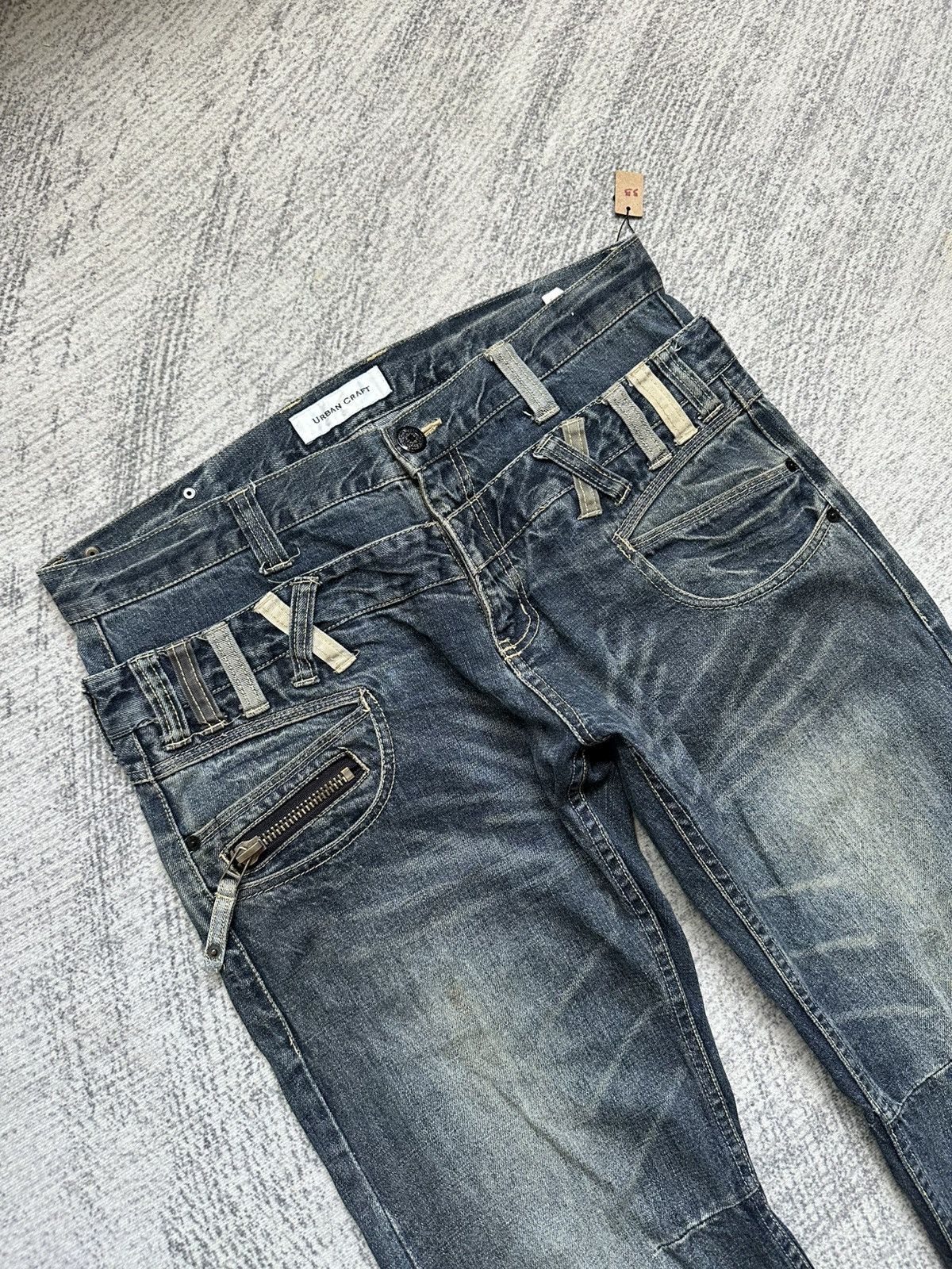 Urban Outfitters Double Waist Urban Craft Jeans Japanese Brand Size US 35 - 4 Thumbnail