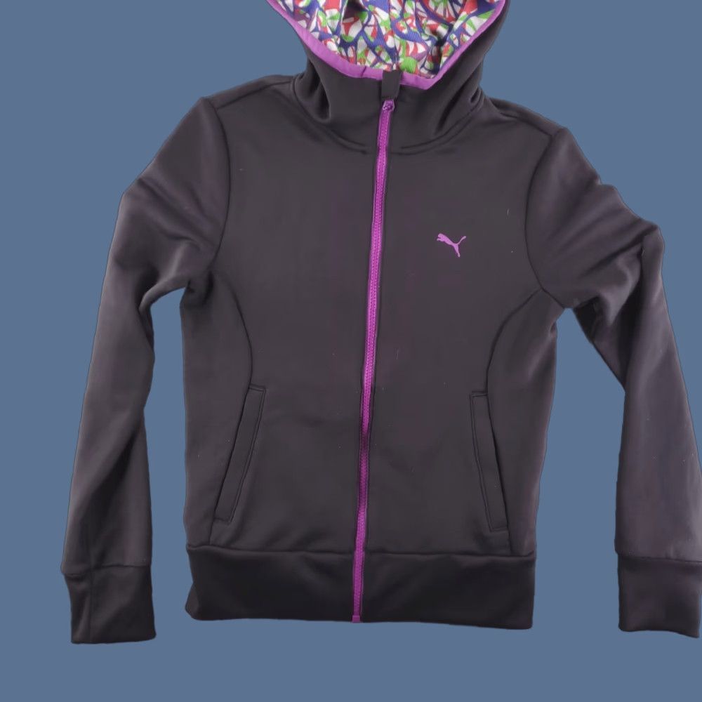 Puma Puma Hoodie Womens XS Black Full Zip Running Performance Activewear Womens XS Black Full Zip Puma Hoodie Size XS / US 0-2 / IT 36-38 - 1 Thumbnail