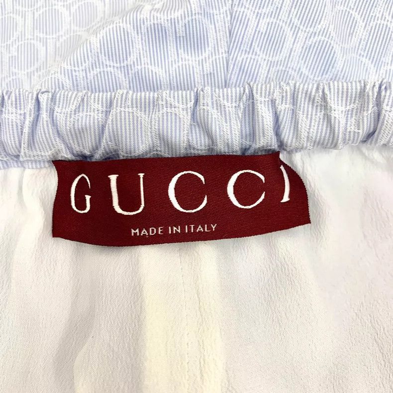 Gucci Gucci Light Blue Printed Casual Shorts-2505 Size 37" - 5 Thumbnail