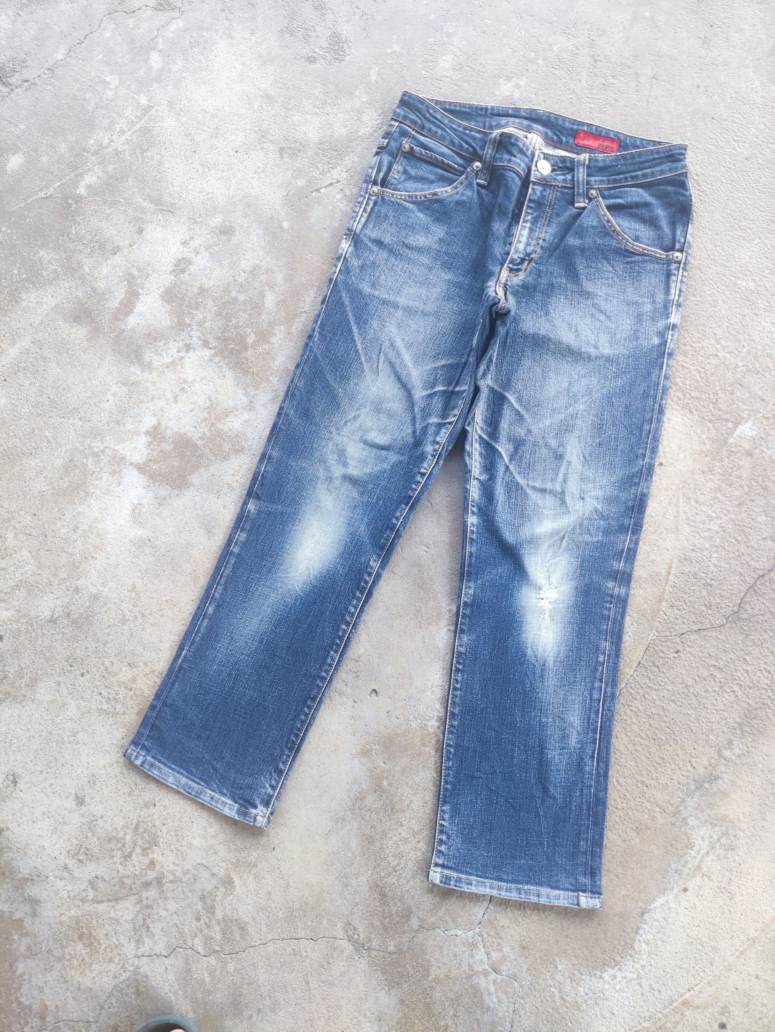 Edwin Vintage Edwin Brand Ripped Faded Denim Pants Size US 31 - 2 Thumbnail