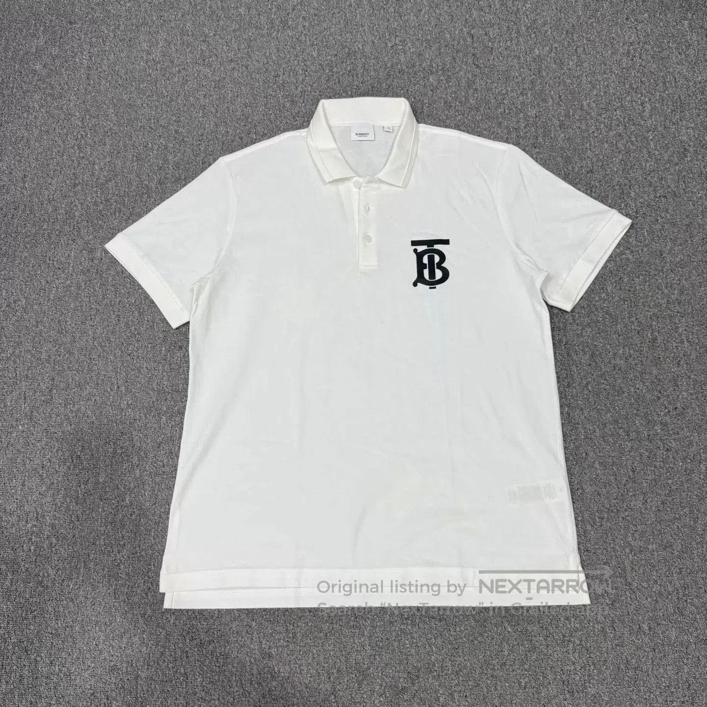 Burberry White Short-Sleeve Polo Shirt XXL. Size US XXL / EU 58 / 5 - 1 Thumbnail
