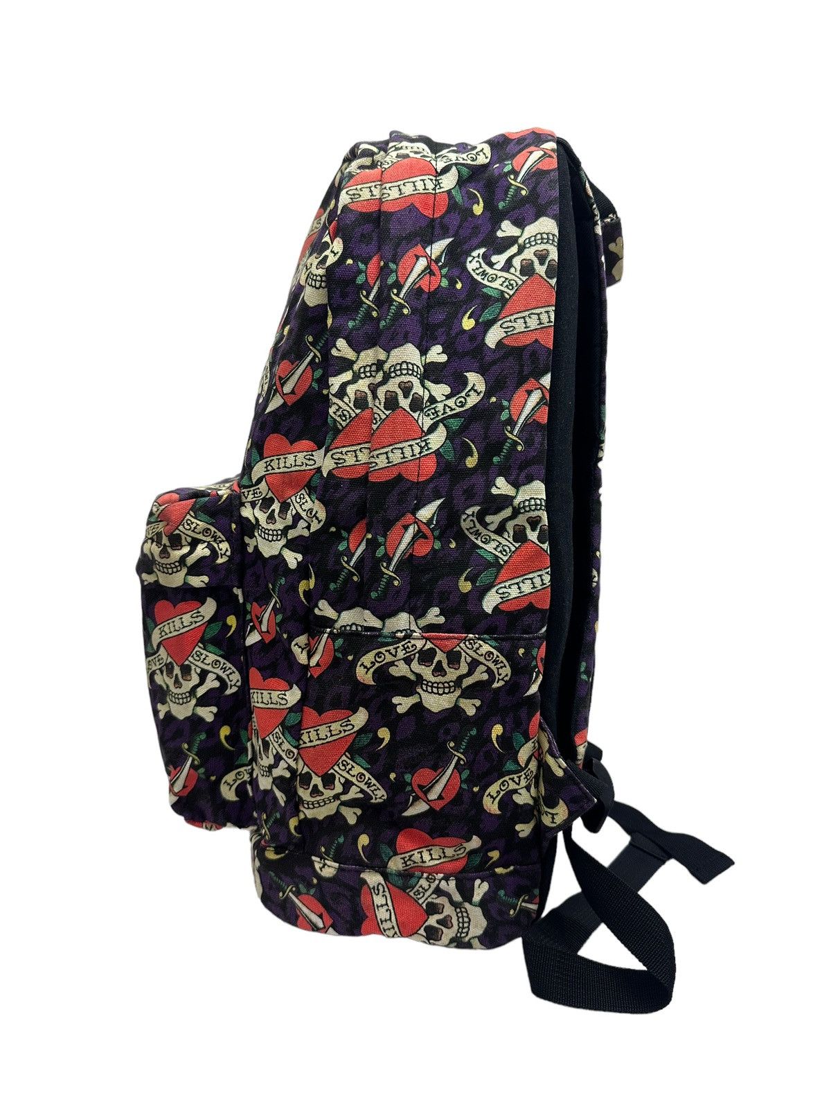 Ed Hardy RARE ‼️ Ed Hardy "Love Kills Slowly" OVP Backpack Size ONE SIZE - 4 Thumbnail