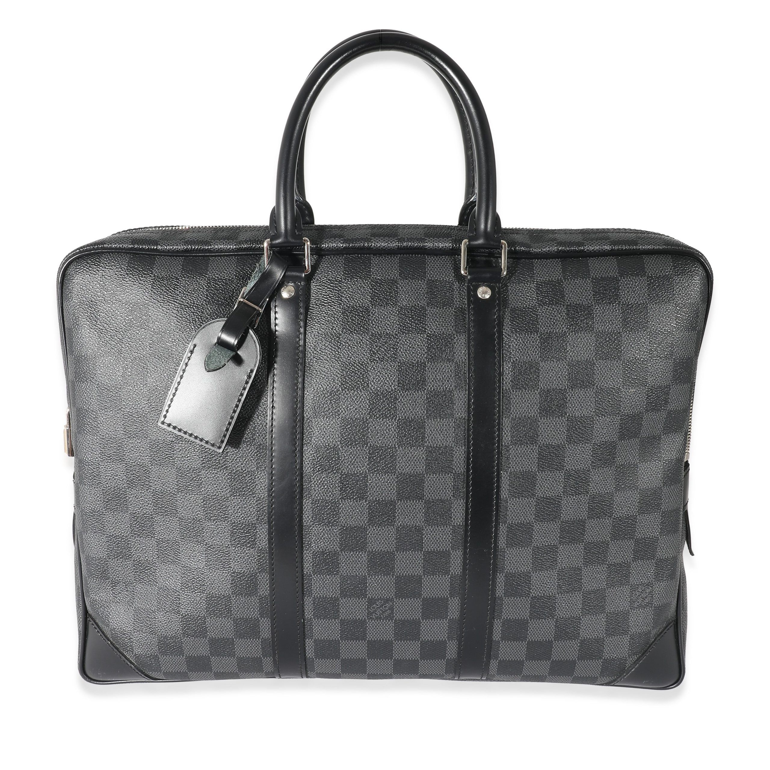 image of Louis Vuitton Damier Graphite Canvas Porte Documents Voyage in Brown, Women's