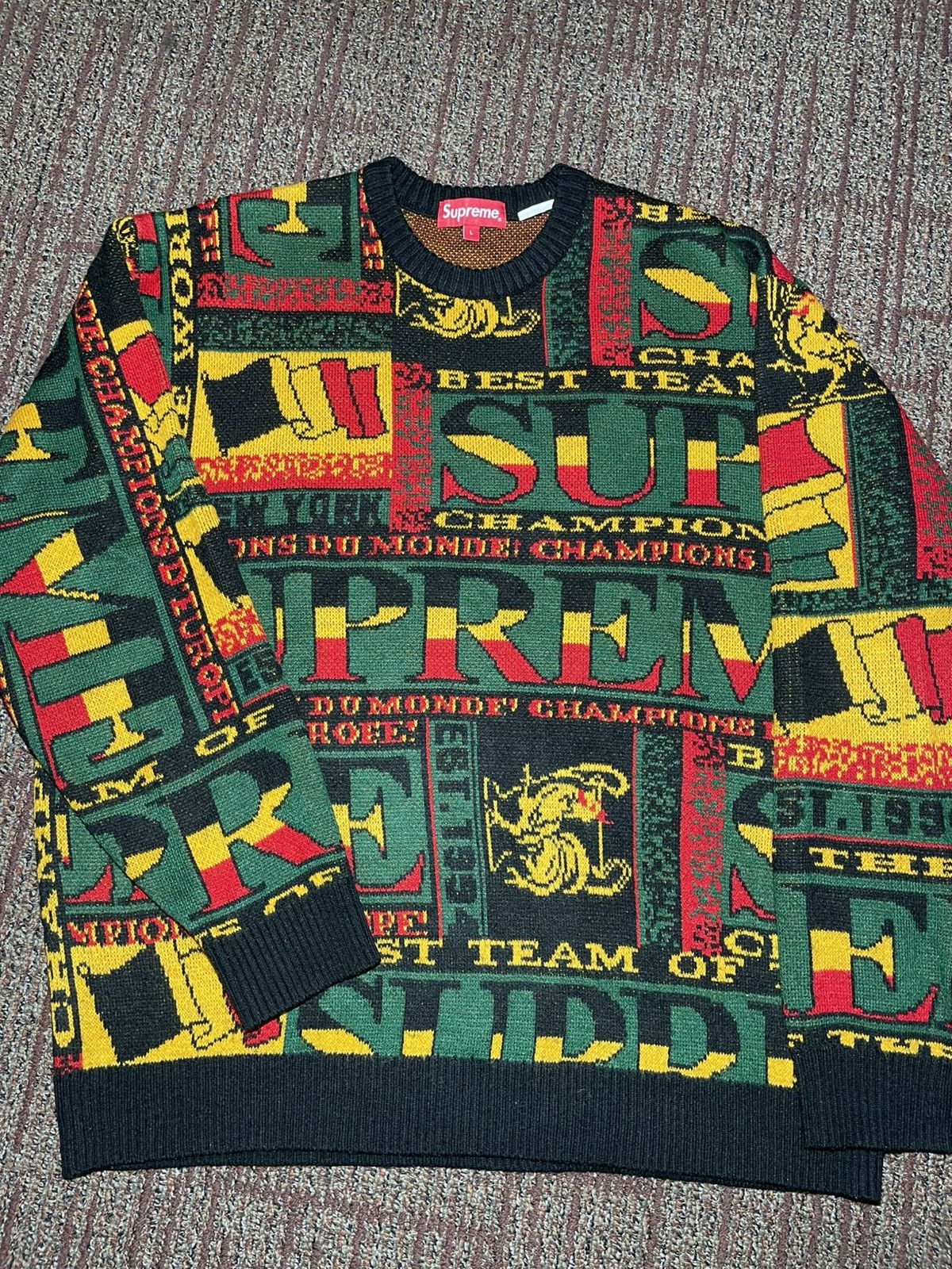 Supreme Supreme Scarf Sweater (Large) Size US L / EU 52-54 / 3 - 1 Thumbnail
