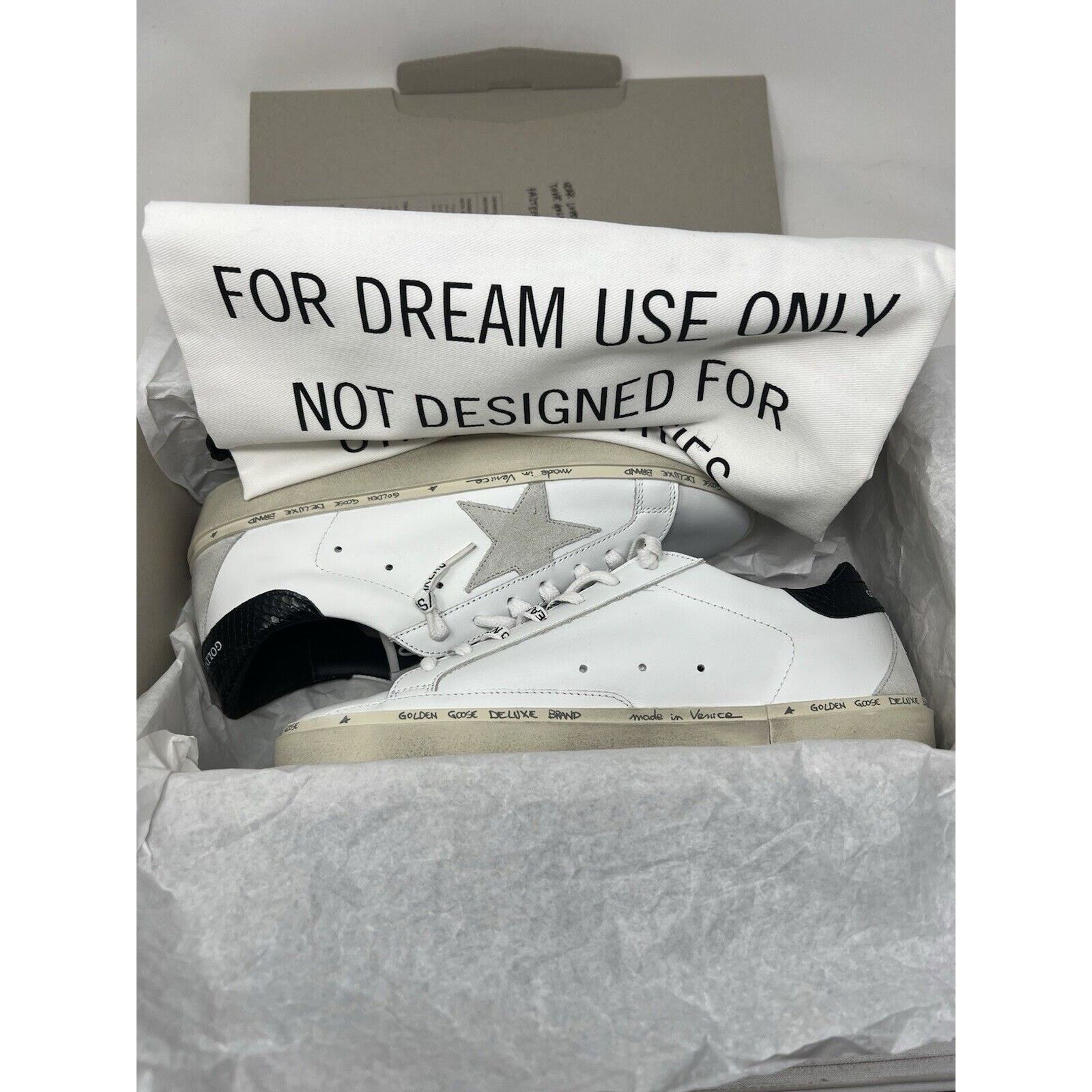 NIB Golden Goose Hi Star Sneaker White / Ice / Black Python