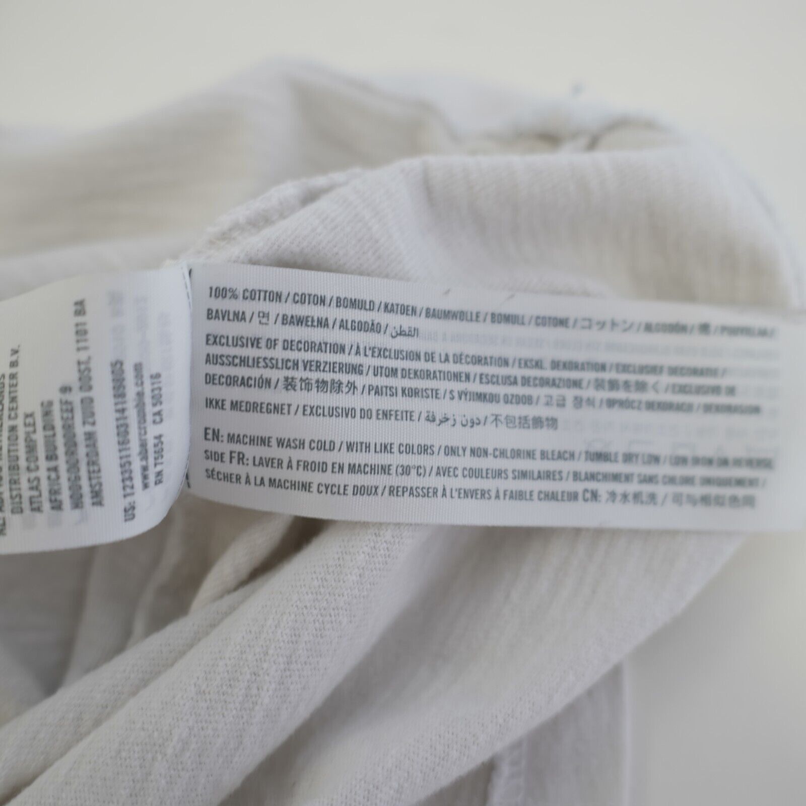 Abercrombie & Fitch DAMAGED Abercrombie & Fitch Medium Cream Taco Crew Neck T-Sh Size US M / EU 48-50 / 2 - 10 Thumbnail