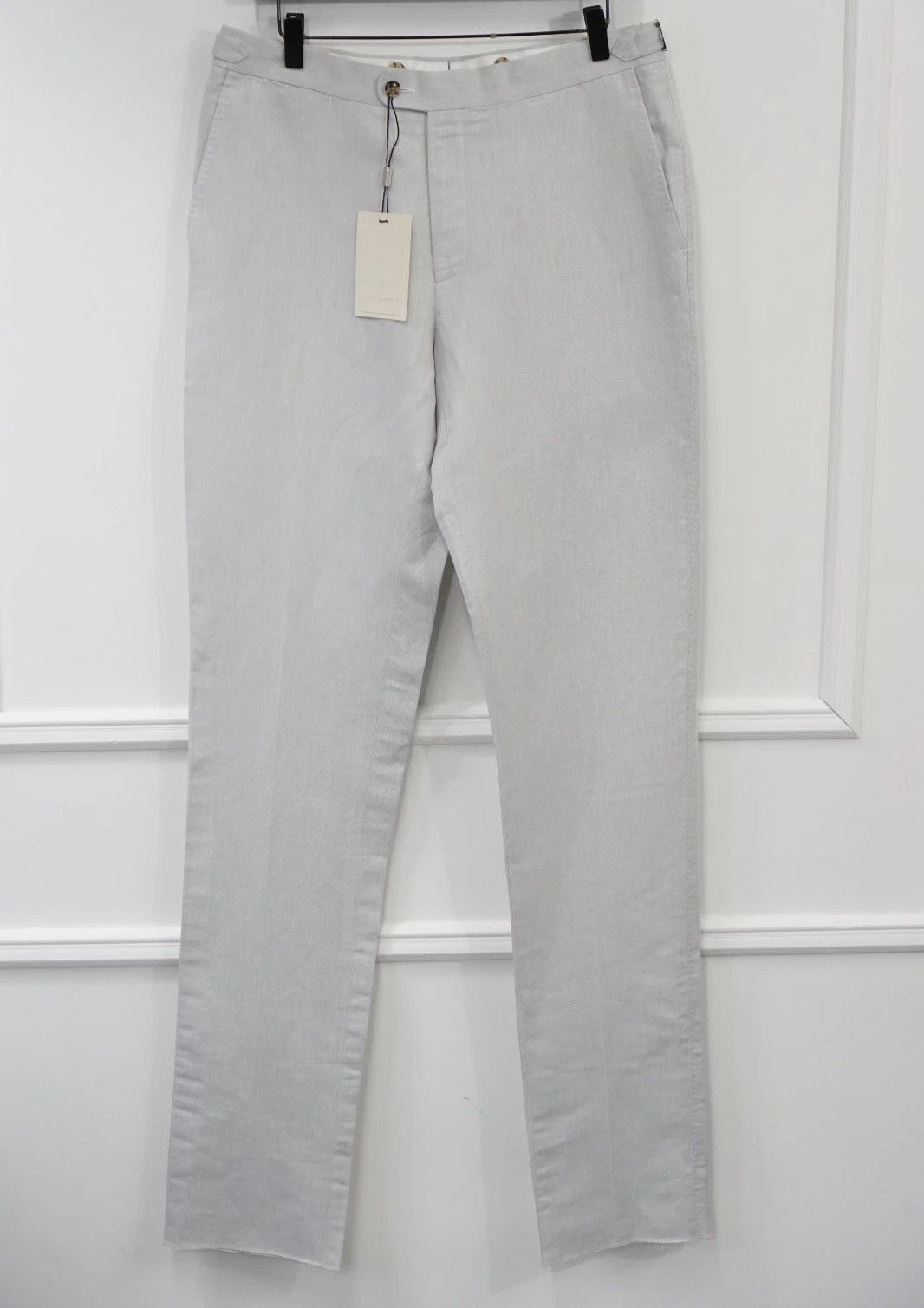 Suitsupply Men Suitsupply Pants Cotton & Linen Light Grey Brescia US40L Size 40L - 1 Thumbnail