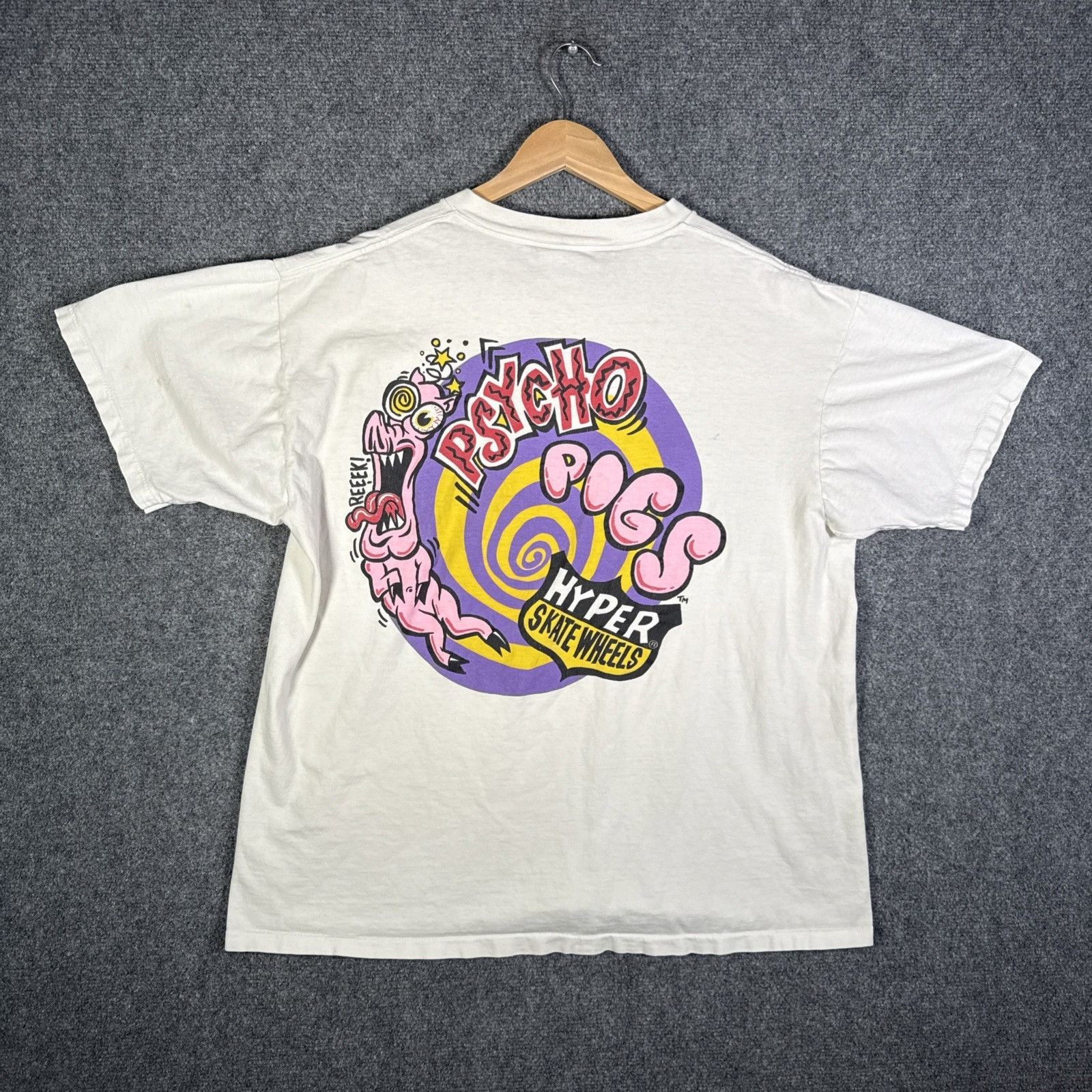 Blind Skateboards Vintage Hyper Skate Wheels Shirt XL White 90s USA RARE Size US XL / EU 56 / 4 - 1 Thumbnail