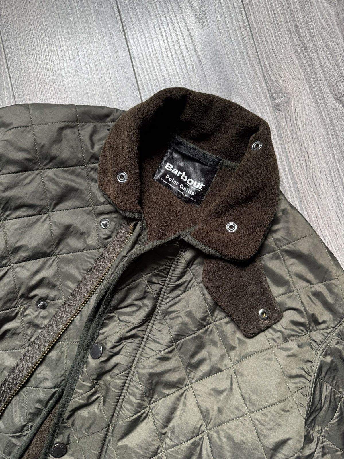 Barbour × Heritage Research × Vintage Barbour Polar Quilted jacket in Khaki green L Size US L / EU 52-54 / 3 - 4 Thumbnail