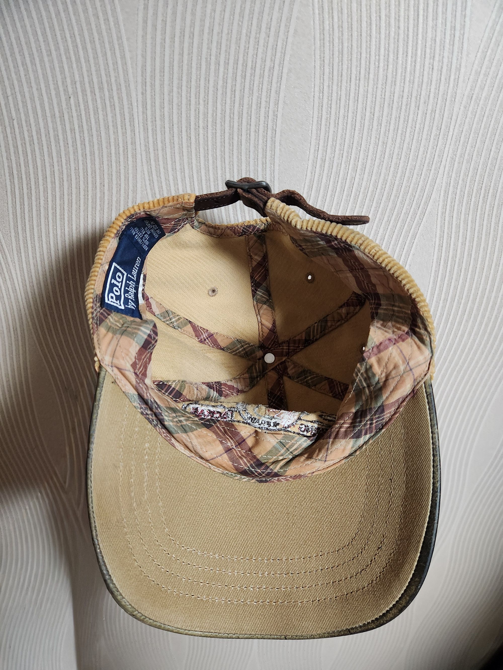 Polo Ralph Lauren VTG Polo Ralph Lauren flyfishing Corduroy leather Hat Cap Size ONE SIZE - 5 Thumbnail