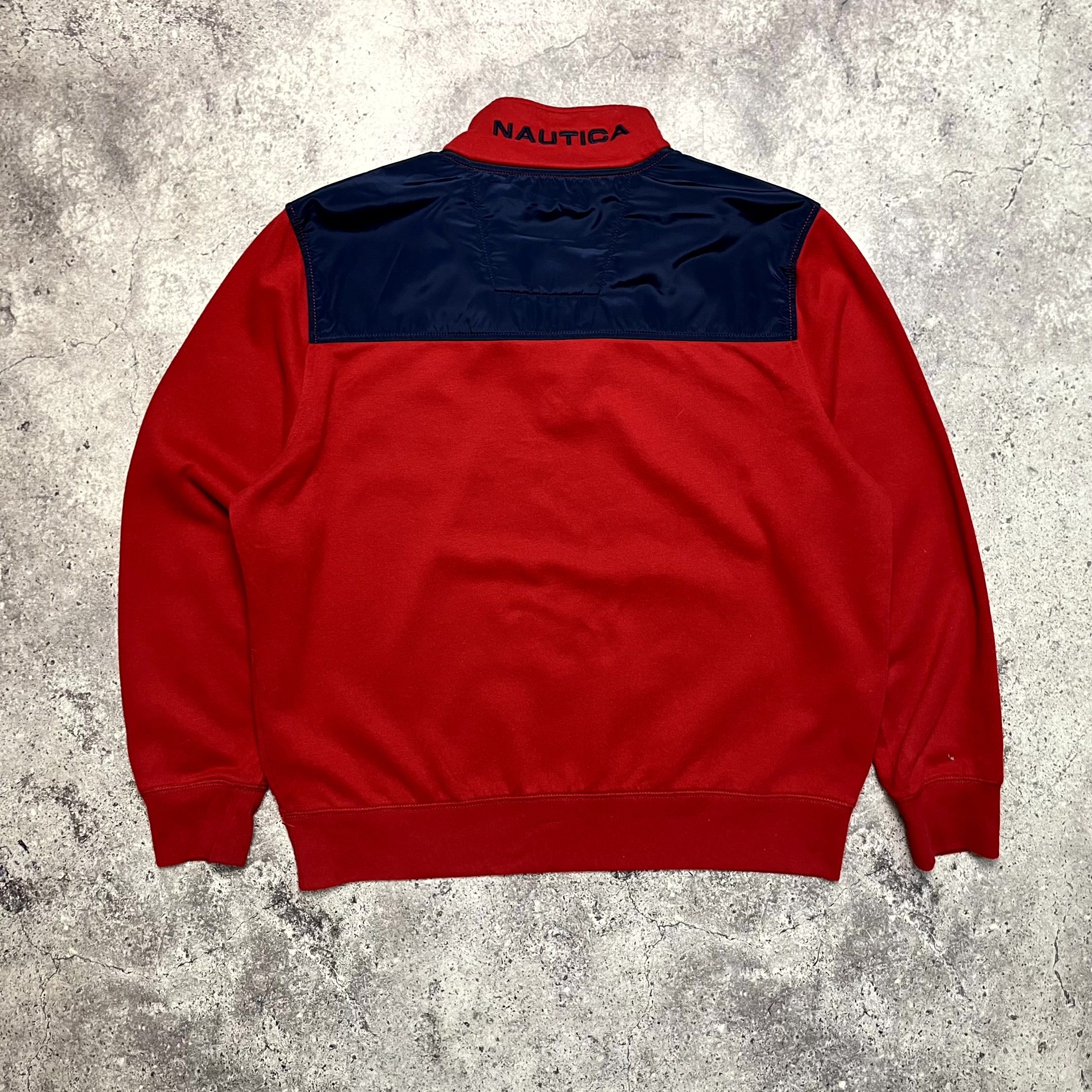 Nautica Nautica Red 1/4 Zip Fleece Pullover Embroidered Logo Size M Size US M / EU 48-50 / 2 - 6 Thumbnail