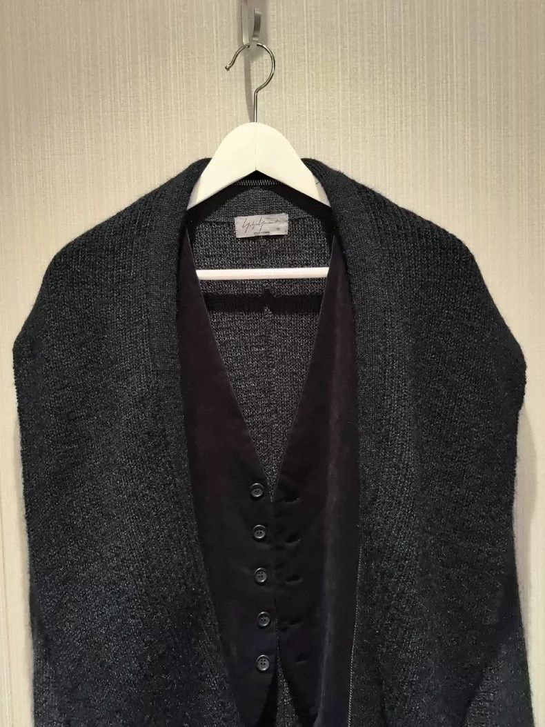 Yohji Yamamoto Yohji Yamamoto 17aw Fake Two-Piece Knitted Cardigan sweater Size US L / EU 52-54 / 3 - 3 Thumbnail