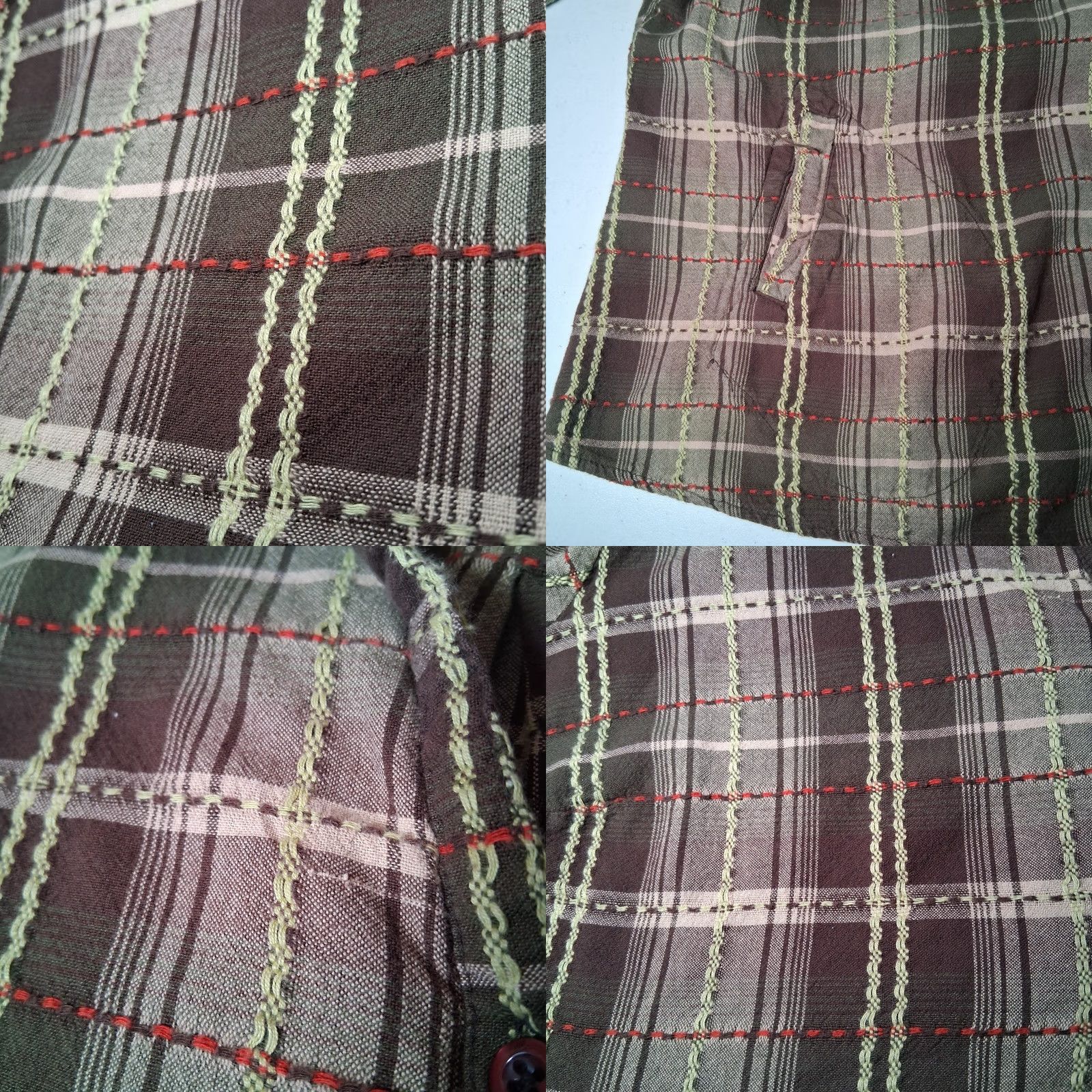 Vintage VINTAGE Dressbarn Blouse Women Plus Size 22/24 Green Plaid V-Neck 3/4 Sleeve Pocket Lagenlook Quilted Pullover Top Ladies Size 3XL / US 20-22 - 10 Thumbnail