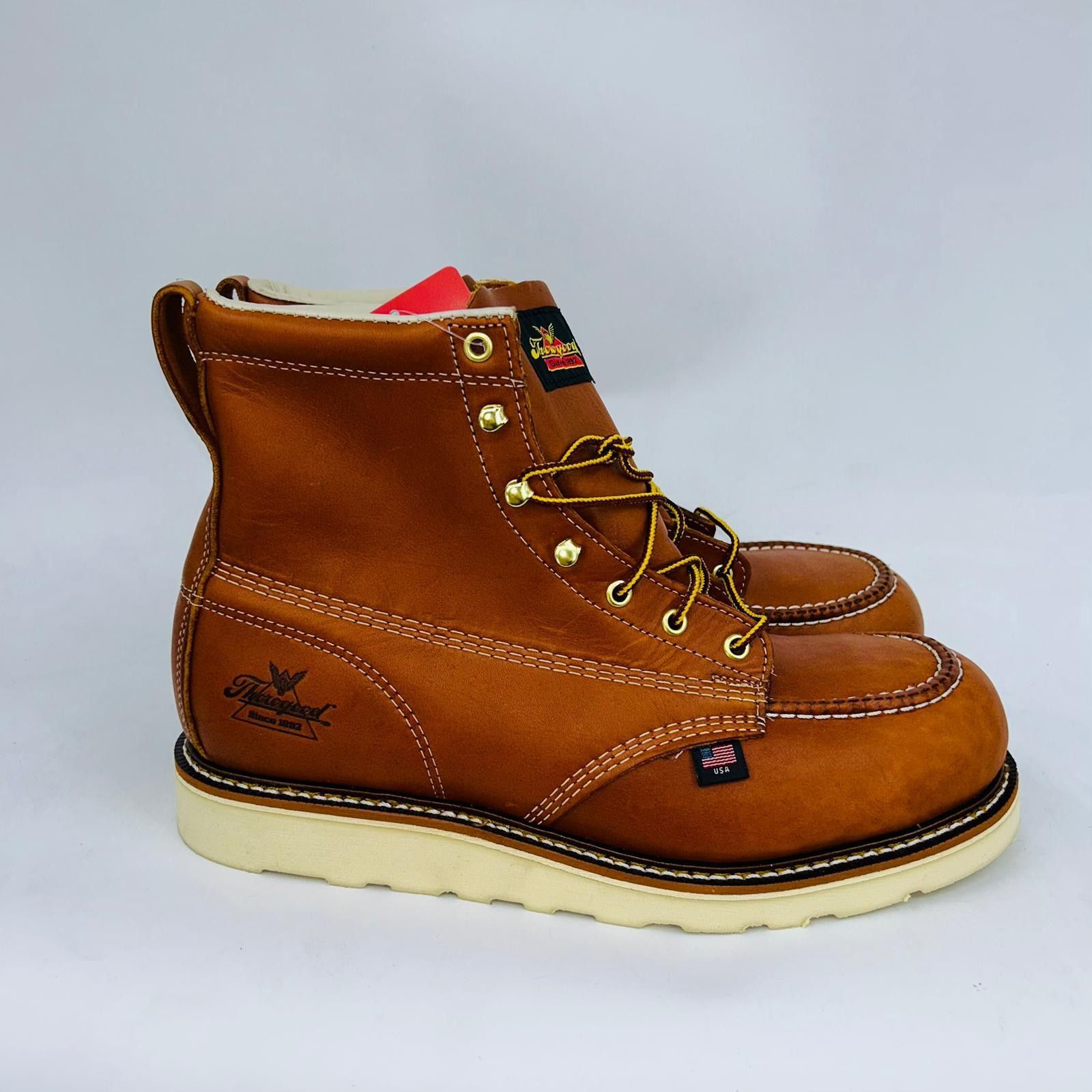 Thorogood THOROGOOD MENS SLIP-RESISTANT TOBACCO WORK BOOTS SIZE 11.5D Size US 11.5 / EU 44-45 - 1 Thumbnail