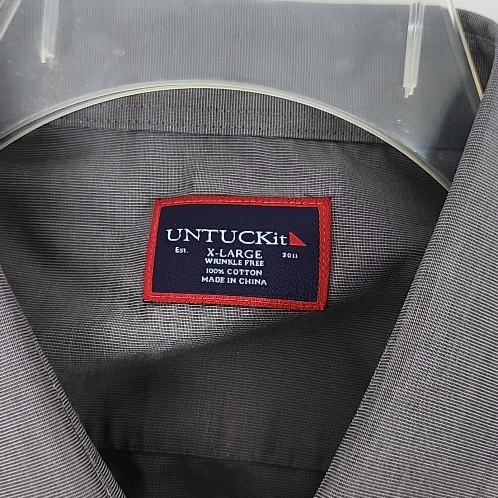 UNTUCKit UNTUCKit Charcoal Dress Shirt Size 44R - 3 Thumbnail
