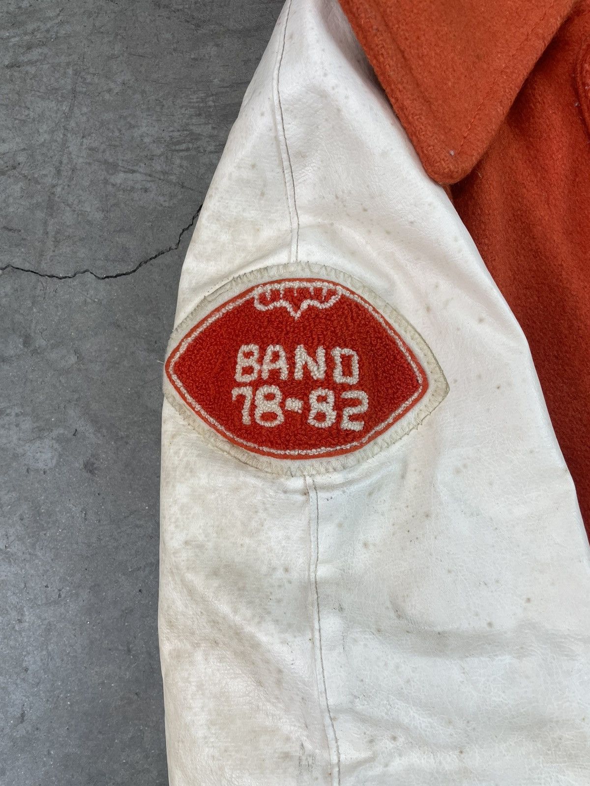 Vintage Vintage "T" Band Varsity Letterman Jacket - Orange/ White Size US S / EU 44-46 / 1 - 5 Thumbnail