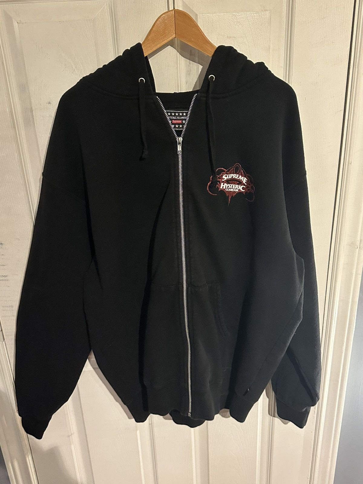 トップス Supreme x HYSTERIC GLAMOUR Thermal Lined Supreme x Hysteric Glamour Thermal Lined Zip Up Hooded Black