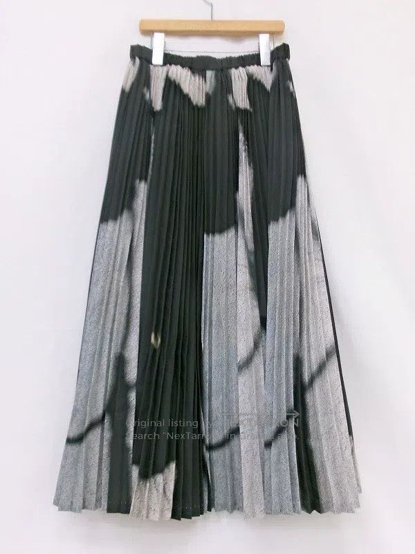 Comme des Garcons Comme des Garcons size S Gray patterned pleated skirt with Size 22" - 2 Thumbnail