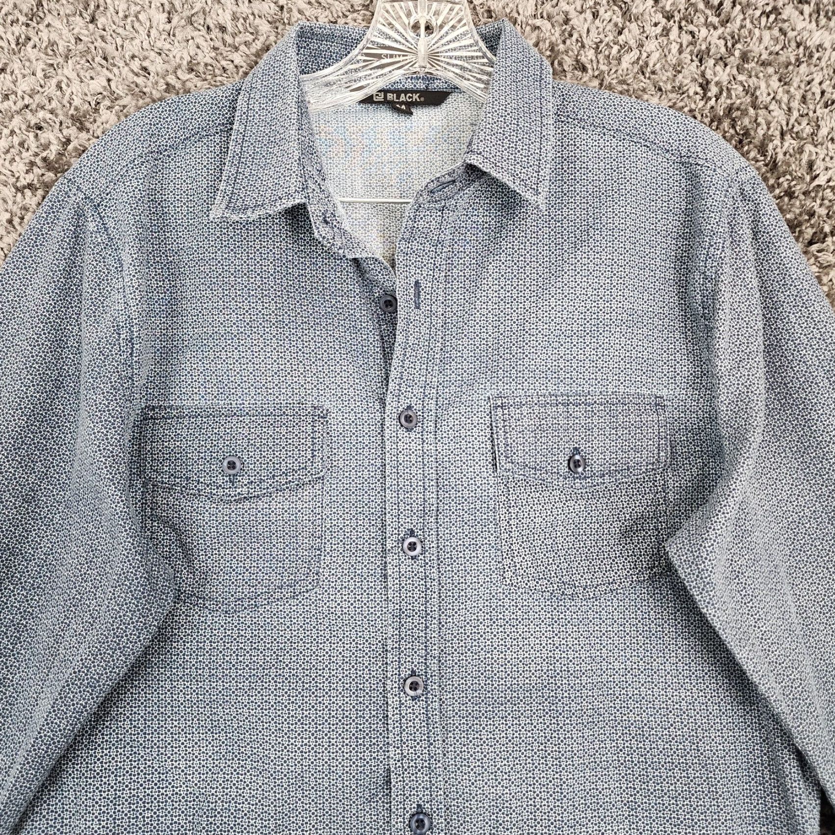 Buckle Black VINTAGE Buckle Black Mens Long Sleeve Shirt Size M Blue Pattern Slim Fit Button-Up Men's Clothing Size US M / EU 48-50 / 2 - 3 Thumbnail