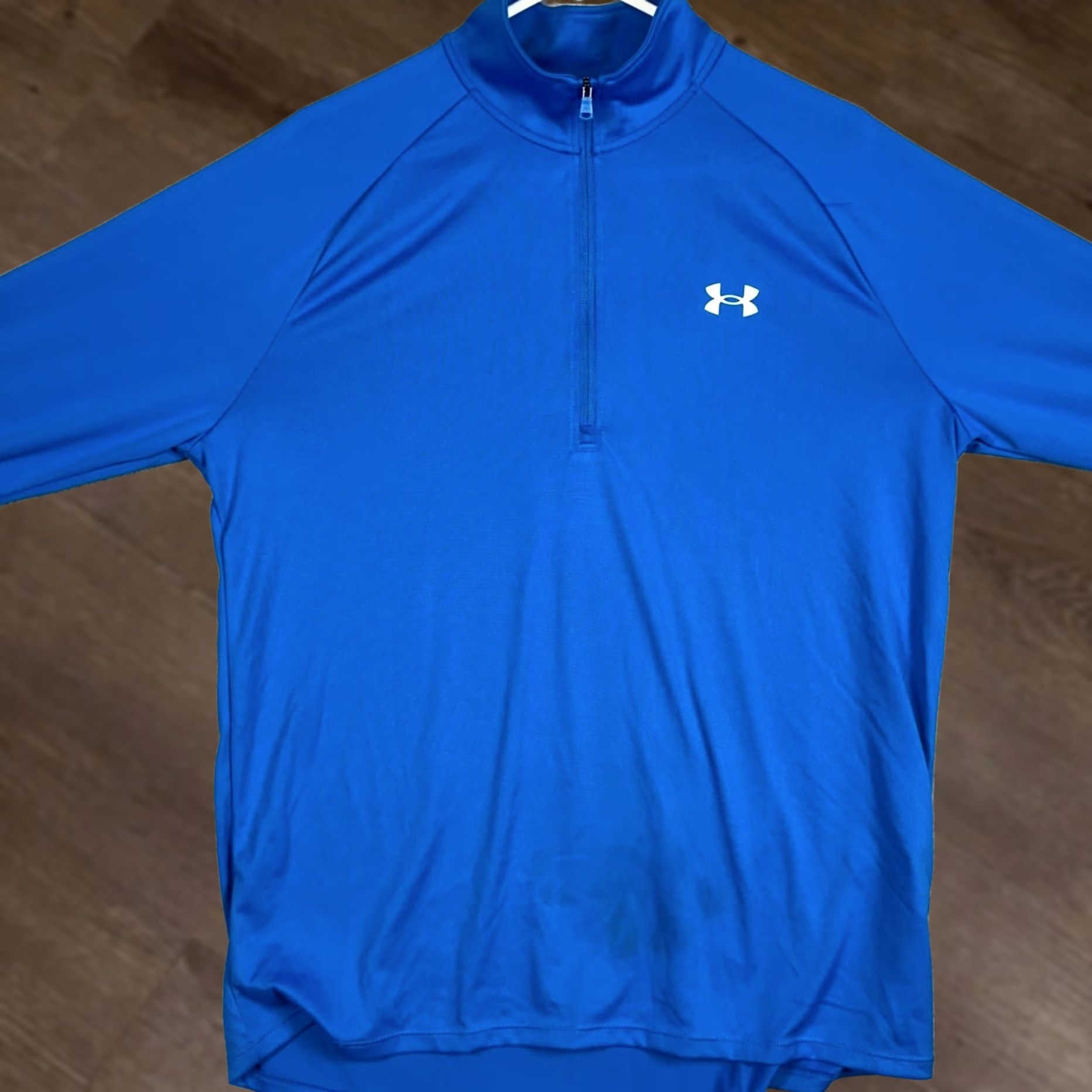 Under Armour Under Armour Shirt Mens Large Blue Quarter Zip Pullover Loose Fit Activewear Size US L / EU 52-54 / 3 - 1 Thumbnail