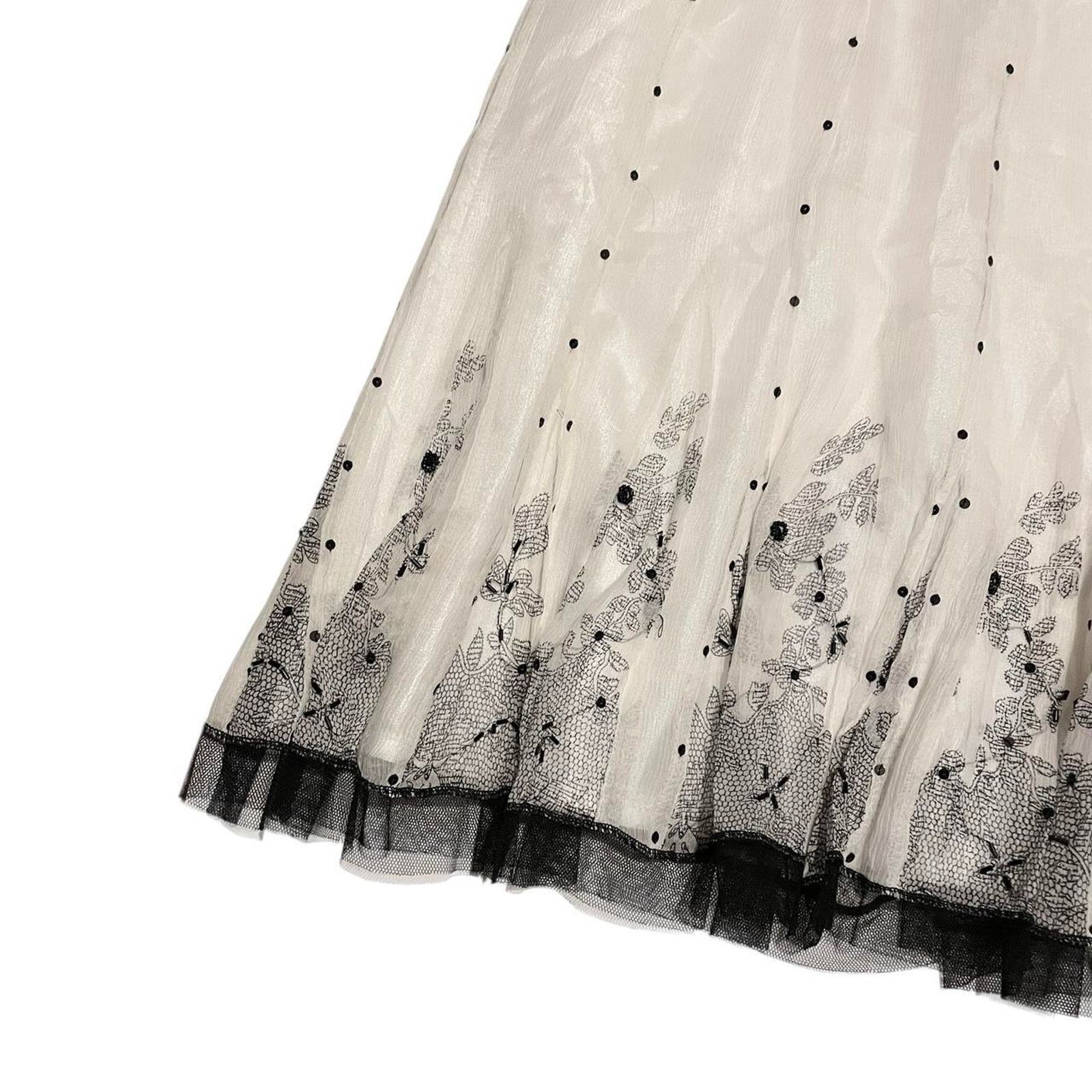 Forever 21 VTG Y2K fairy goth Forever 21 polka dot silk midi skirt Size 26" / US 2 / IT 38 - 4 Thumbnail