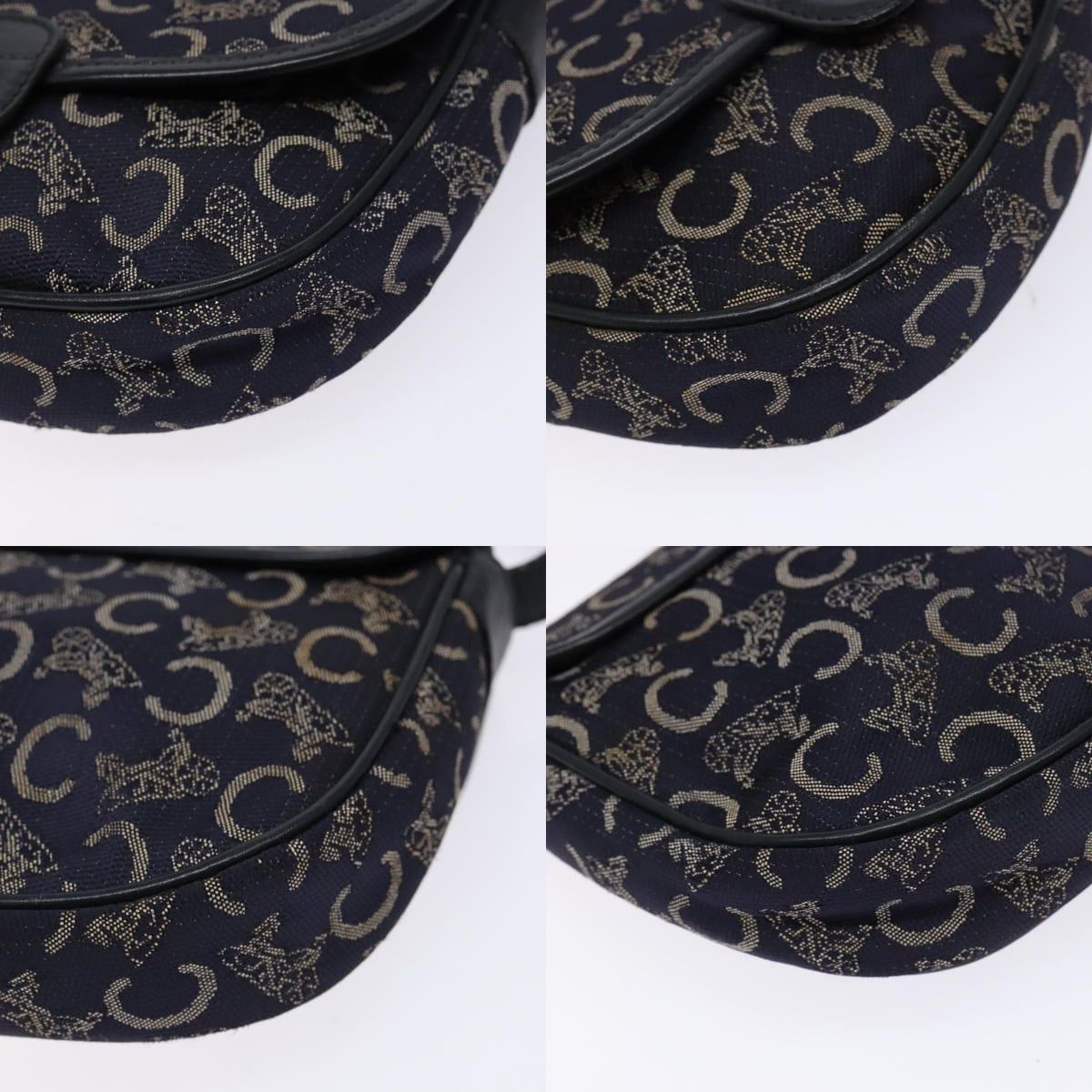 Celine CELINE C Sulky Shoulder Bag Canvas Navy Gold Size ONE SIZE - 10 Thumbnail