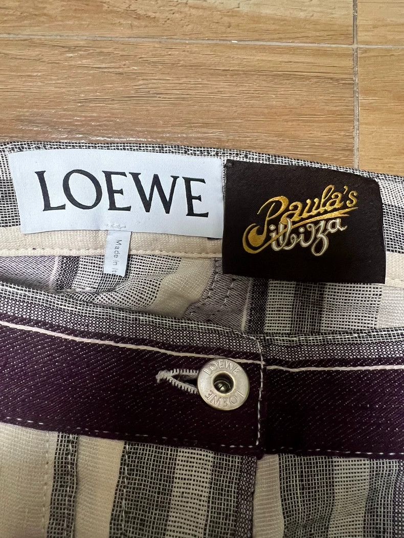 Loewe LOEWE Flax striped patchwork shorts Size 25" / US 0 / IT 36 - 4 Thumbnail