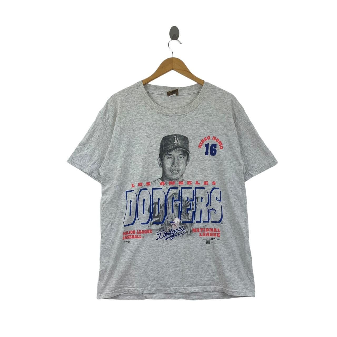 Vintage Vintage 1995 MLB LA DODGERS Hideo Nomo Tee Shirt Top Major Size US L / EU 52-54 / 3 - 1 Thumbnail