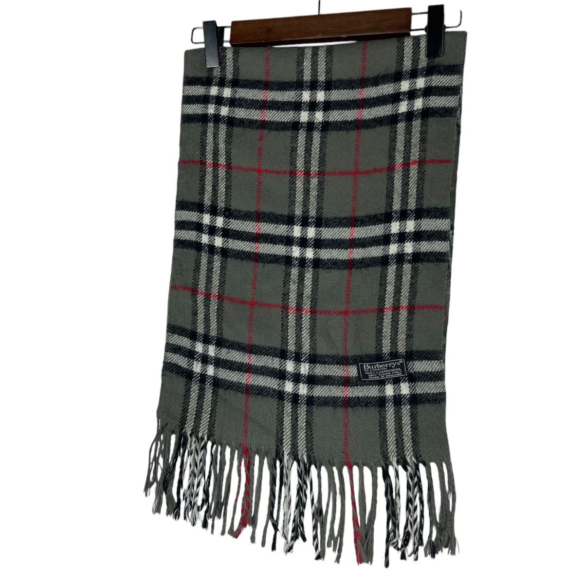 Burberry × Vintage Vintage Burberrys Nova Checked Lambswool Light Scarf Muffler Size ONE SIZE - 4 Thumbnail