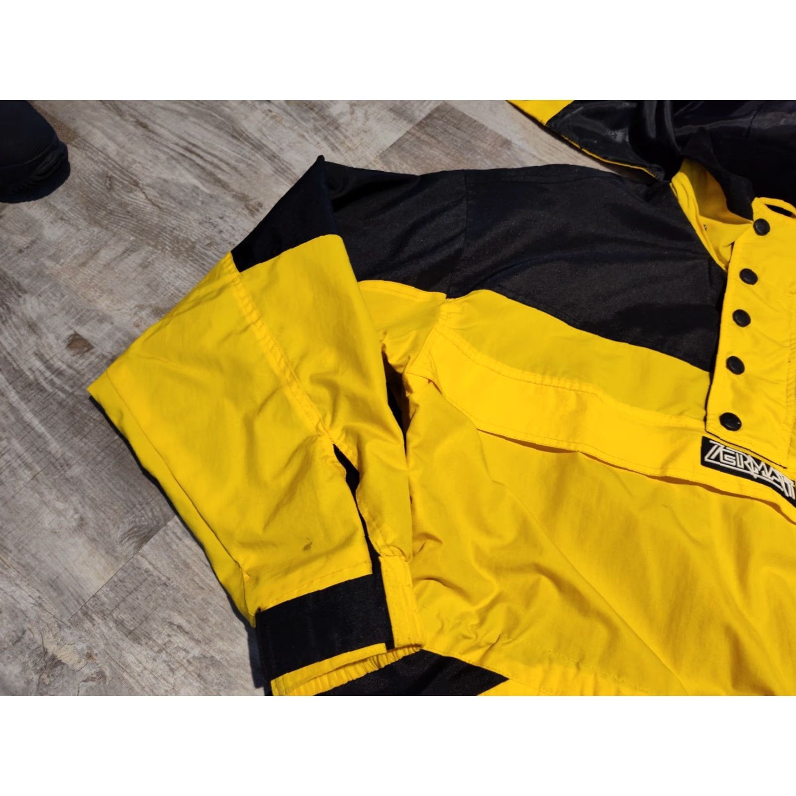 Vintage VINTAGE Zermatt 90s Yellow Half Zip Ski Jacket Mens Size M Hooded Pockets Outdoor Winter Sports Size US M / EU 48-50 / 2 - 4 Thumbnail