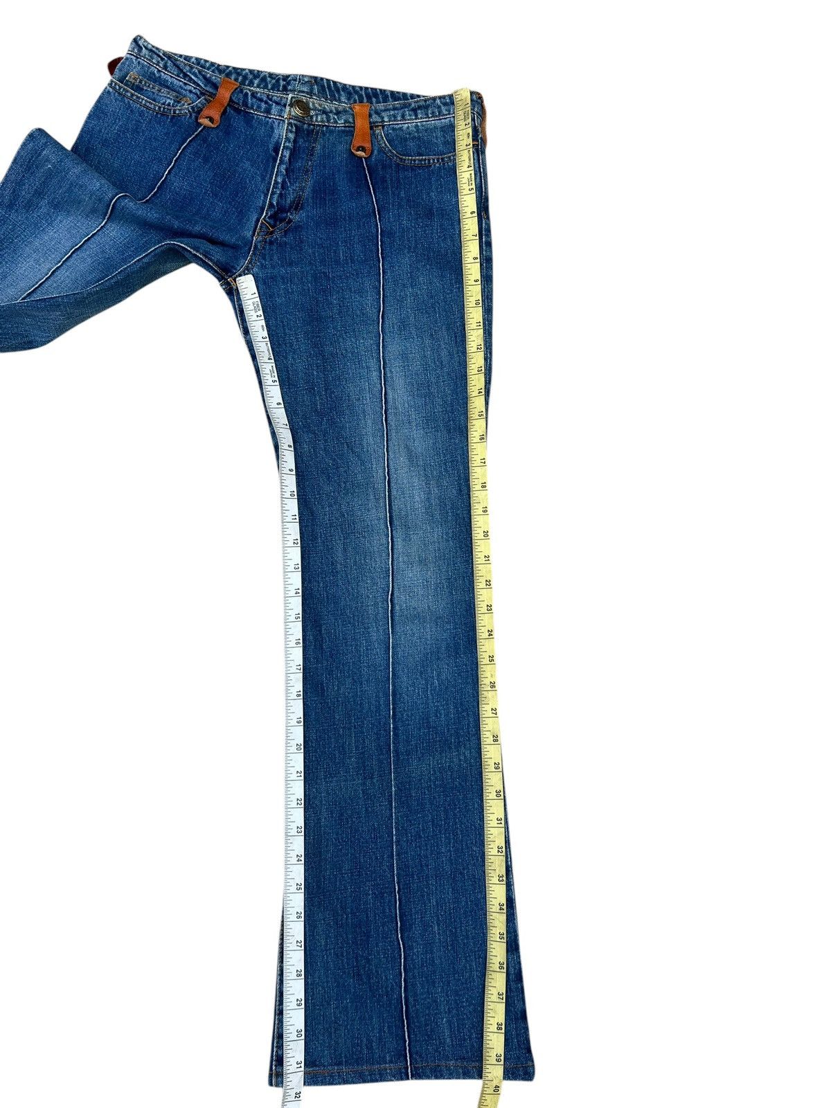 Japanese Brand Obelisk Japan Faded Denim Bootcut Jeans Size 32" / US 10 / IT 46 - 4 Thumbnail