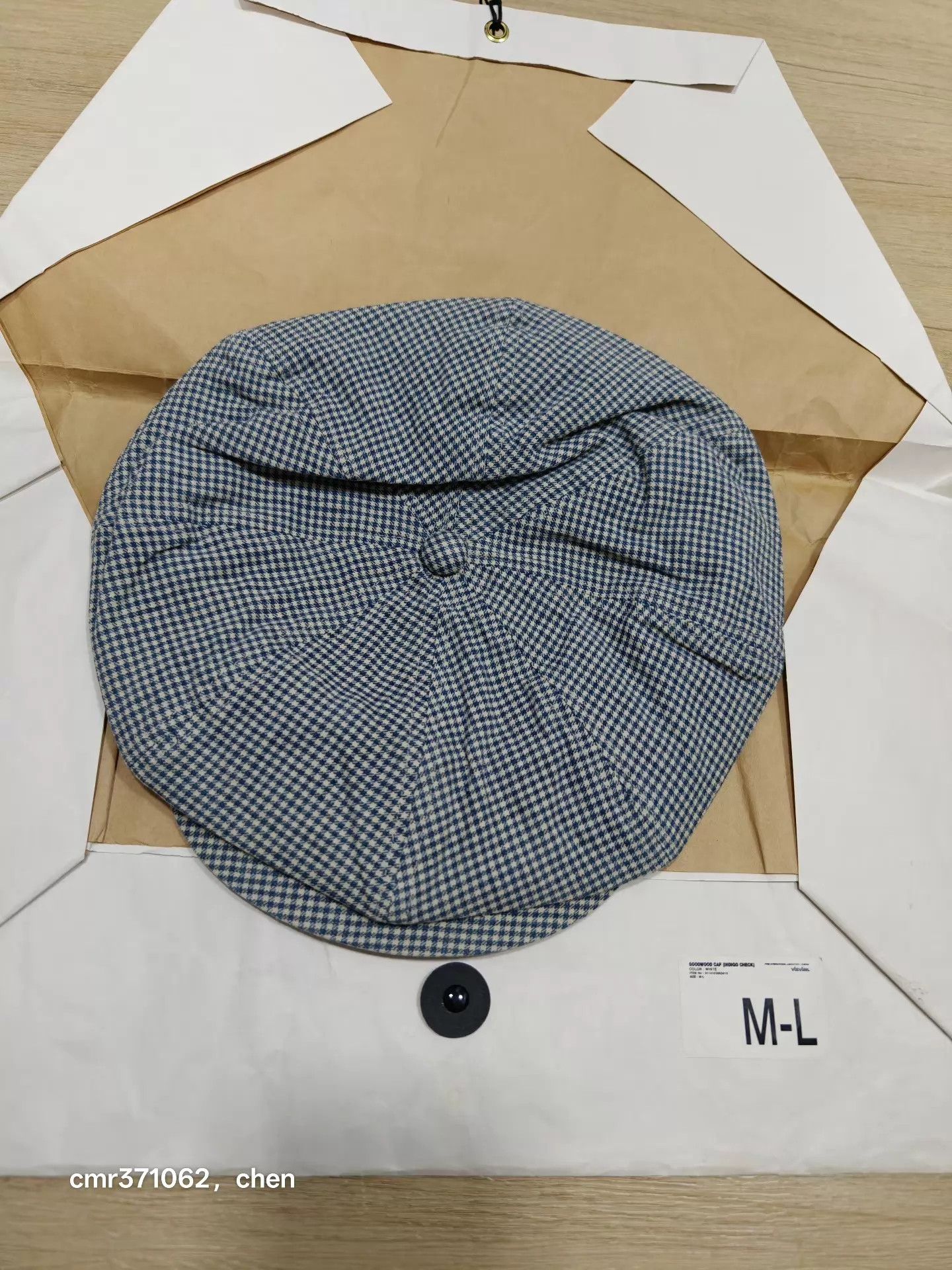 Visvim visvim 14ss goodwood cap white indigo check ml Size ONE SIZE - 1 Thumbnail