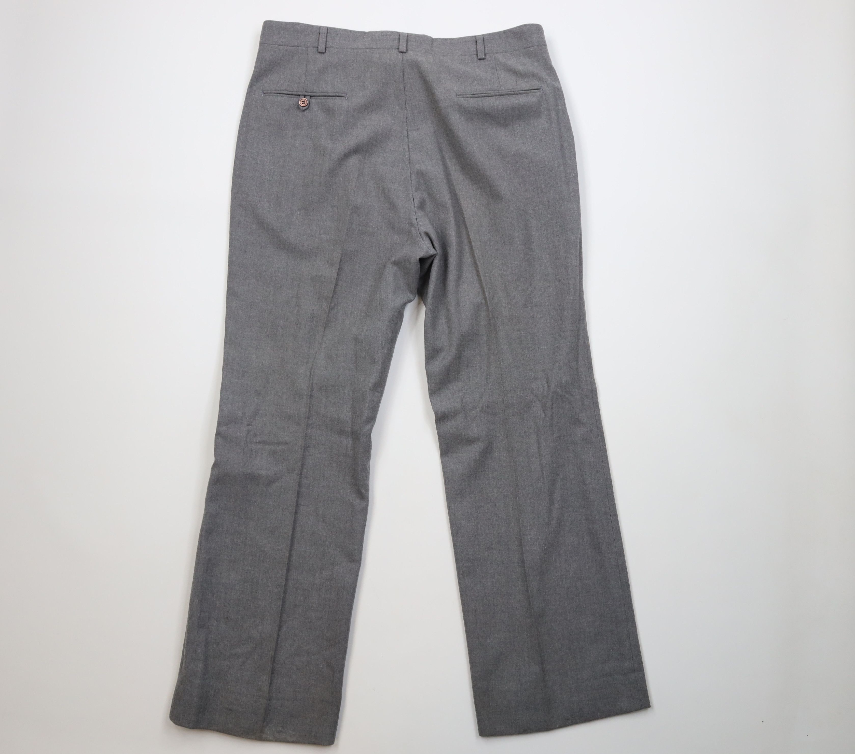 Vintage Vintage 70s Streetwear Wool Wide Leg Chino Pants Gray Size US 38 / EU 54 - 10 Thumbnail