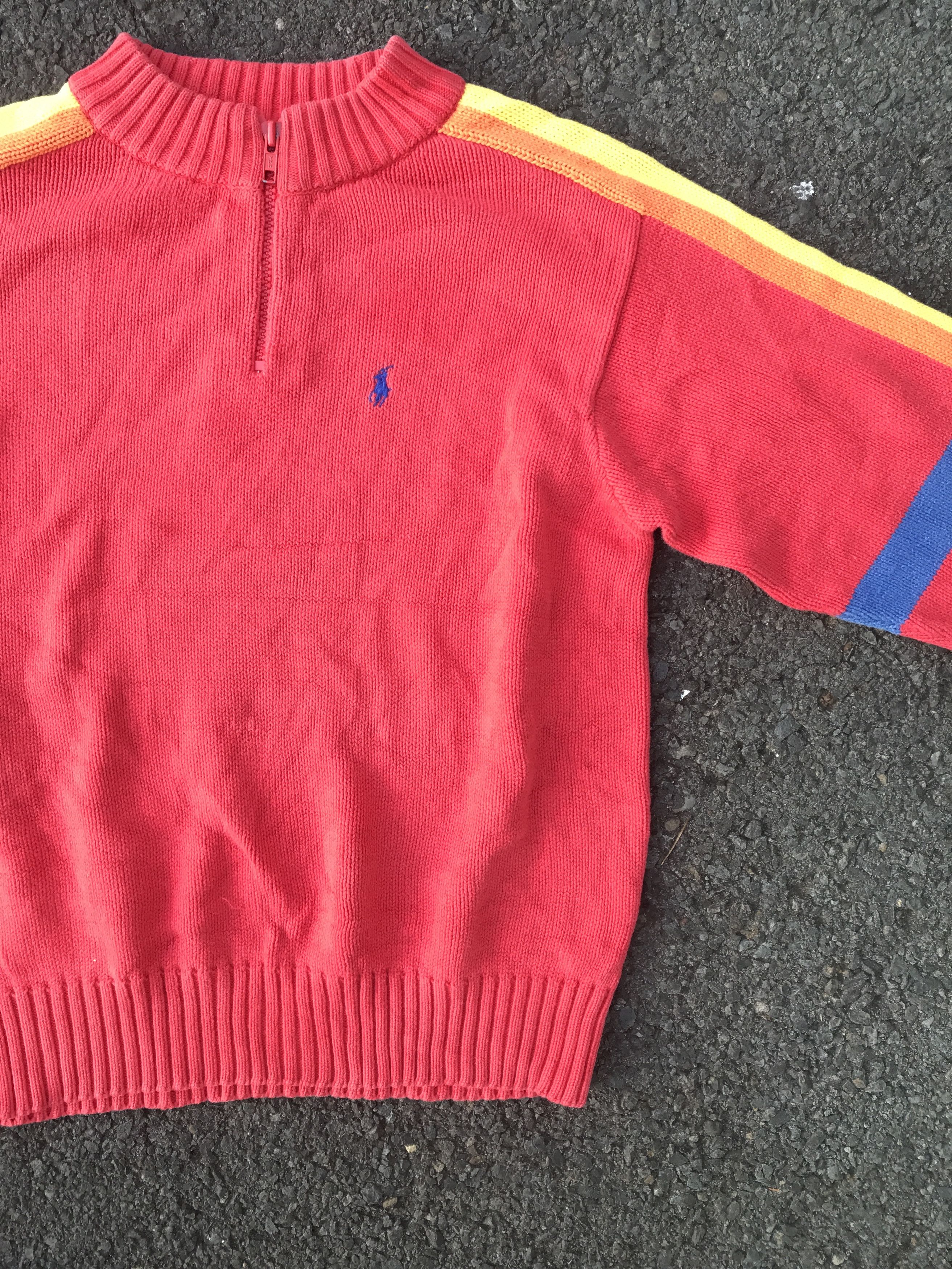 Polo Ralph Lauren × Vintage Polo by ralph lauren half zip knitwear Size US XS / EU 42 / 0 - 2 Thumbnail