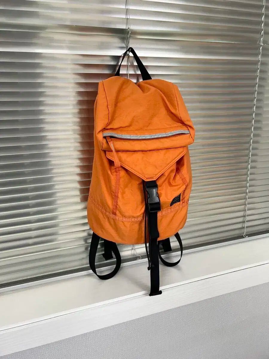 Porter Porter Orange Nylon Reflective Backpack Size ONE SIZE - 1 Thumbnail
