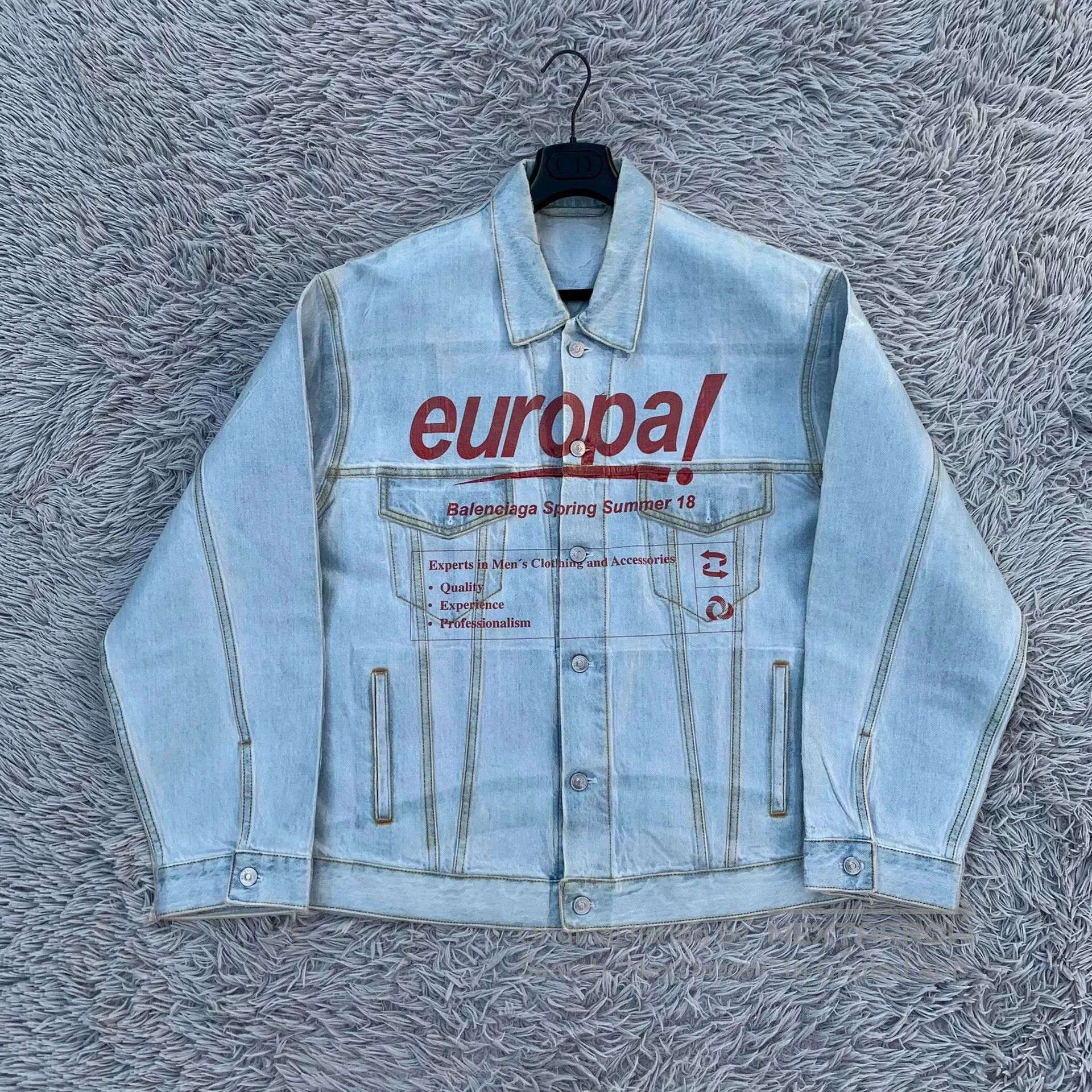 Balenciaga Balenciaga 18SS Coated Denim Jacket. Size US S / EU 44-46 / 1 - 1 Thumbnail