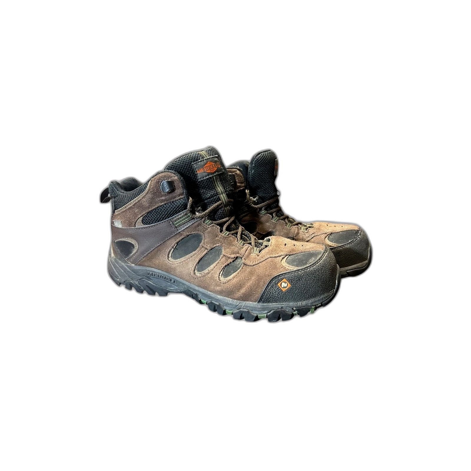 Merrell Merrell Ridgepass Bolt Mid Work Boots Waterproof Brown Mens Size US 11 / EU 44 - 1 Thumbnail