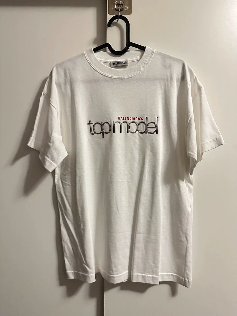 Balenciaga Balenciaga Top Model Short Sleeve T-Shirt (Loose Fit, Male Size US XS / EU 42 / 0 - 1 Thumbnail