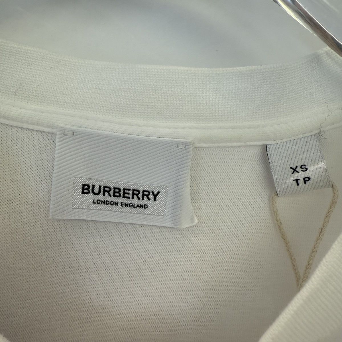 Burberry Burberry White Logo Printed Short Sleeve T-Shirt K26WX Size XS / US 0-2 / IT 36-38 - 5 Thumbnail