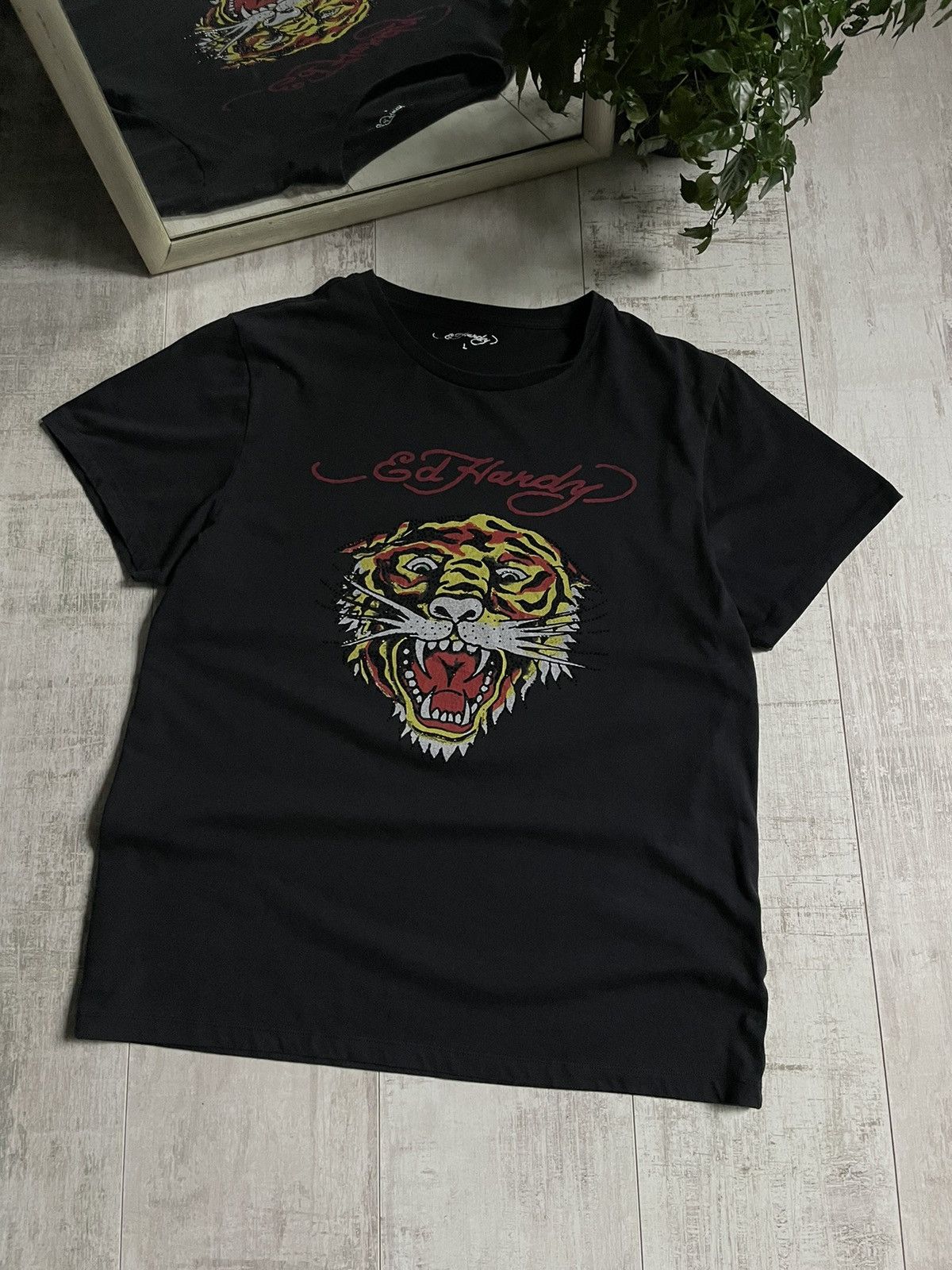 Ed Hardy Vintage Ed Hardy Tiger T-Shirt Y2K Black Size US L / EU 52-54 / 3 - 1 Thumbnail