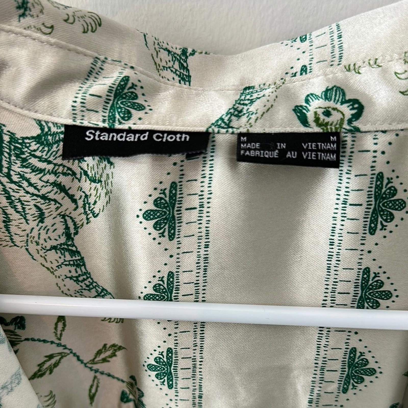 Standard Cloth Green and White Relaxed Graphic Short Sleeve Shirt Size US M / EU 48-50 / 2 - 2 Thumbnail