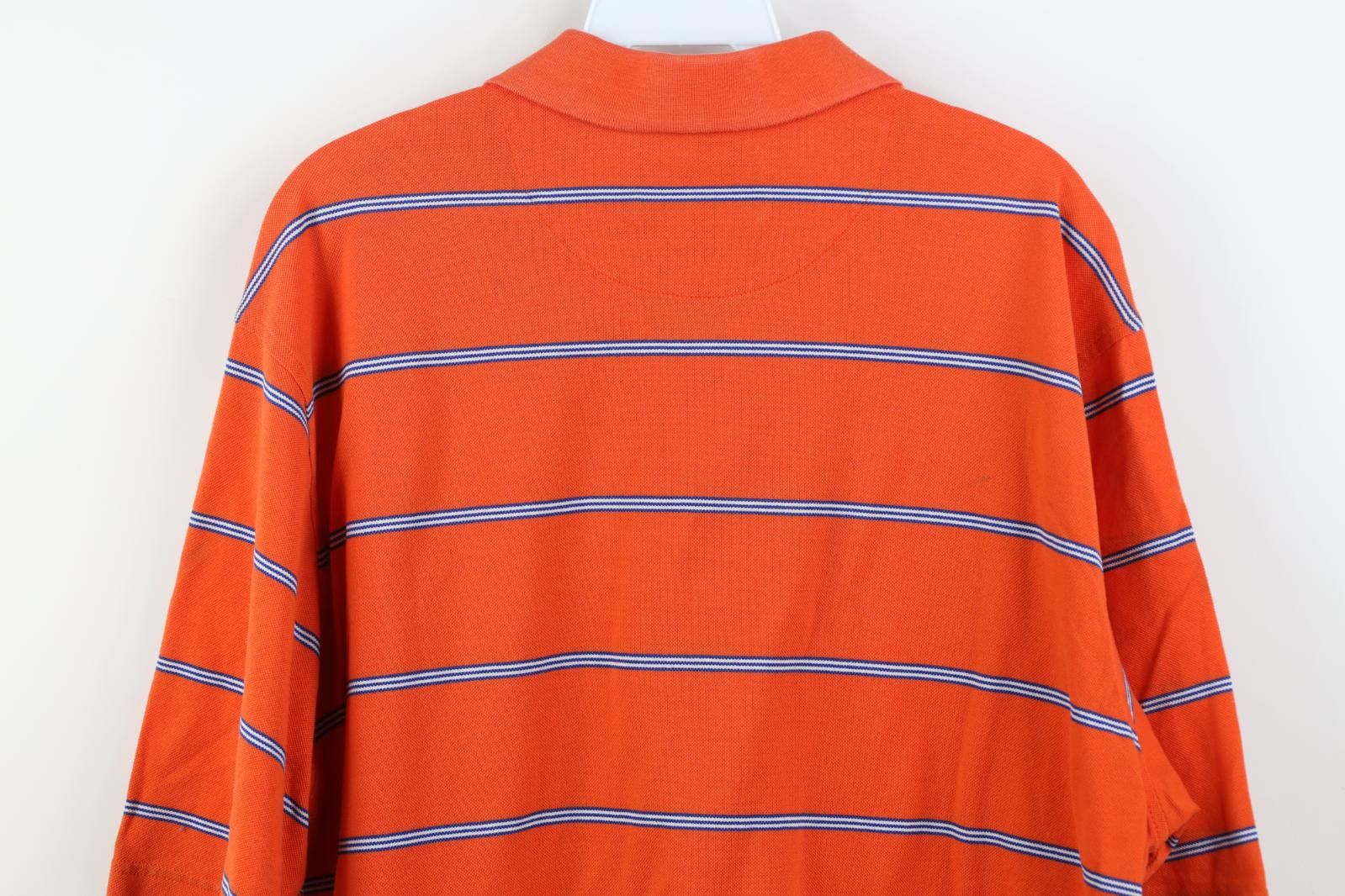 Vintage Vintage 90s Streetwear Knit Collared Golf Polo Shirt Orange Size US L / EU 52-54 / 3 - 14 Thumbnail