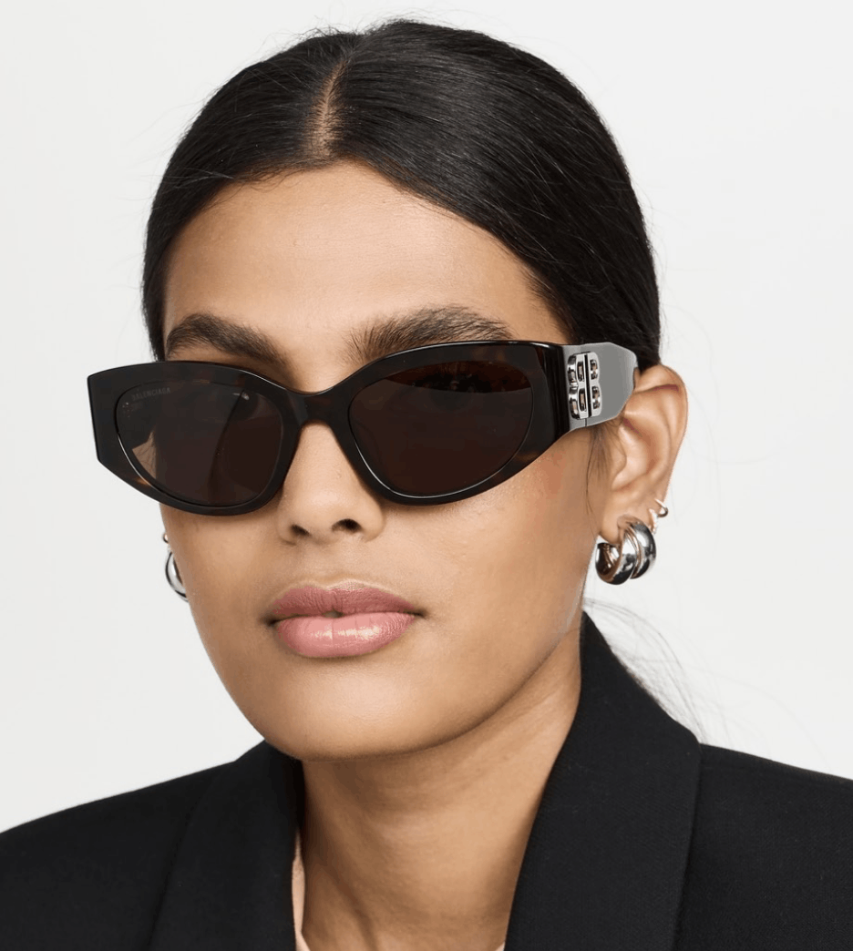 image of New Balenciaga Bb0324Sk - 003 Sunglasses in Brown, Women's