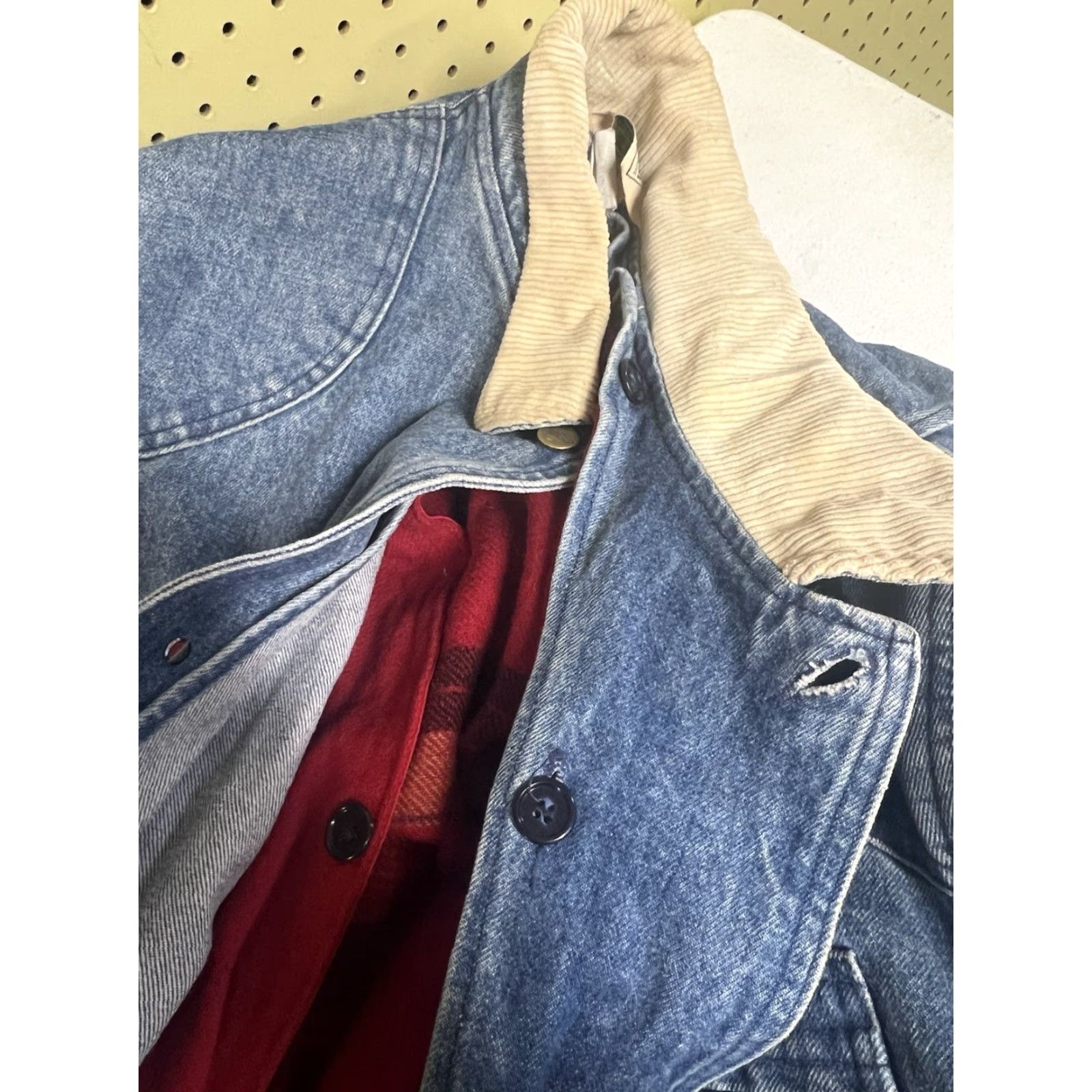 Vintage VINTAGE L.L. Bean Jacket Denim Chore Barn Coat Wool Lined 5 Front Pockets XL Men Blue Size US 36 / EU 52 - 4 Thumbnail