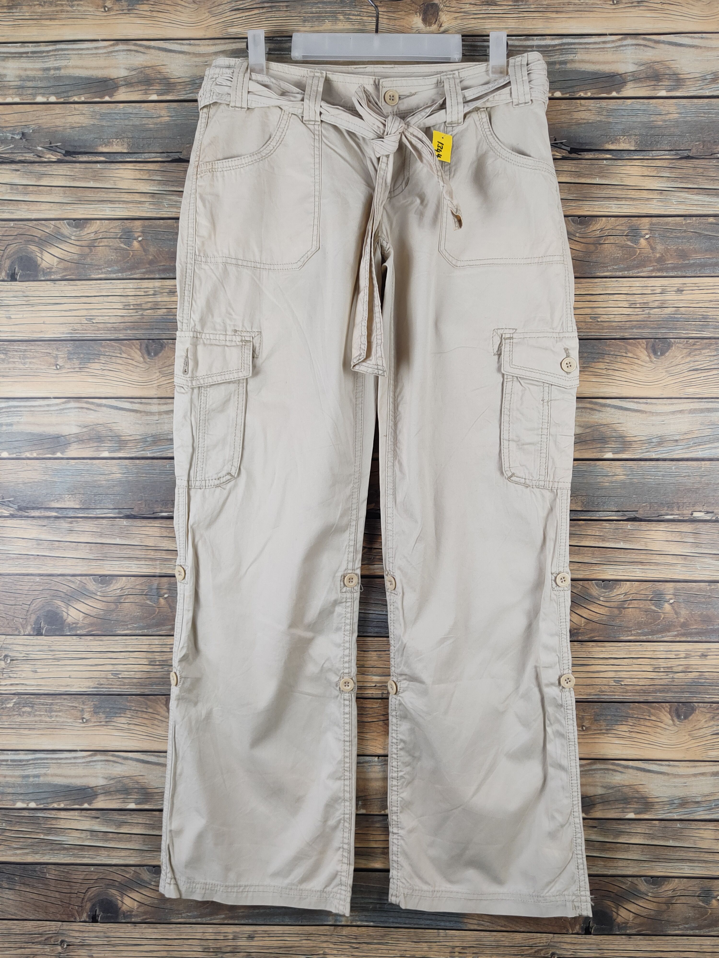 Japanese Brand DL Express Ivory Multipocket Tactical Cargo Pants #1344 Size 28" / US 6 / IT 42 - 1 Thumbnail