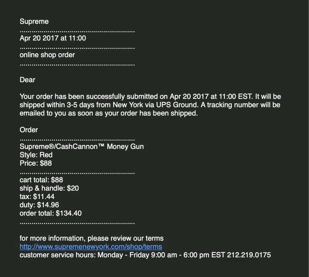 Supreme 100% Authentic 2017 Cash Cannon Complete in Box Size ONE SIZE - 8 Thumbnail