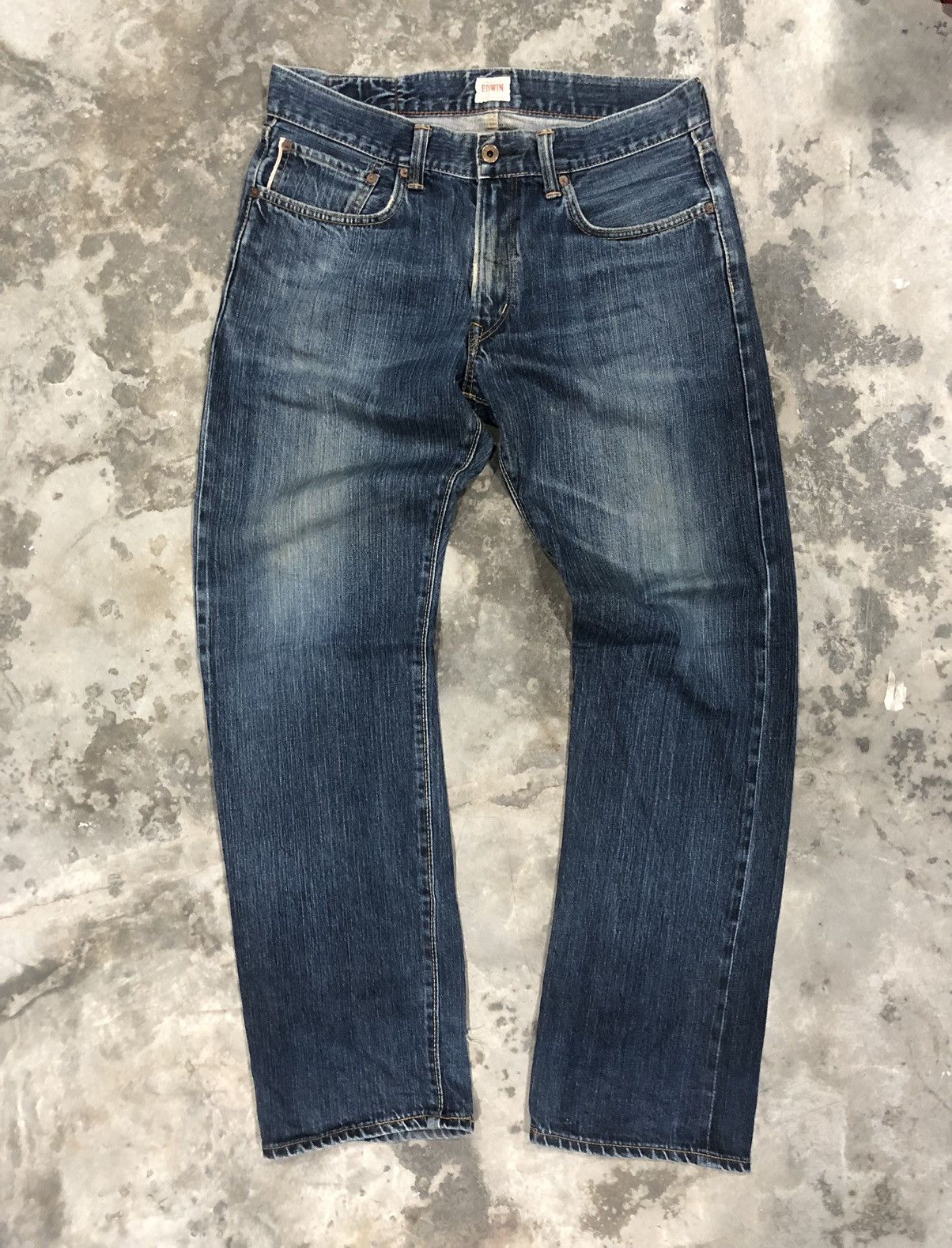 Edwin × Vintage Edwin 505Z Denim Jeans Distressed Size US 34 / EU 50 - 3 Thumbnail