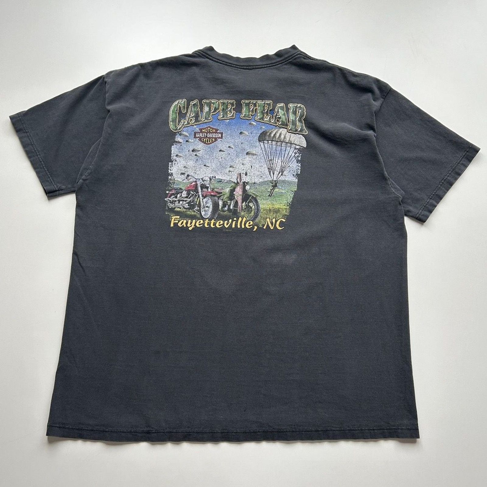 Harley Davidson Vintage Y2K Harley Davidson Lightning Shirt 2XL Faded Black Size US XXL / EU 58 / 5 - 3 Thumbnail